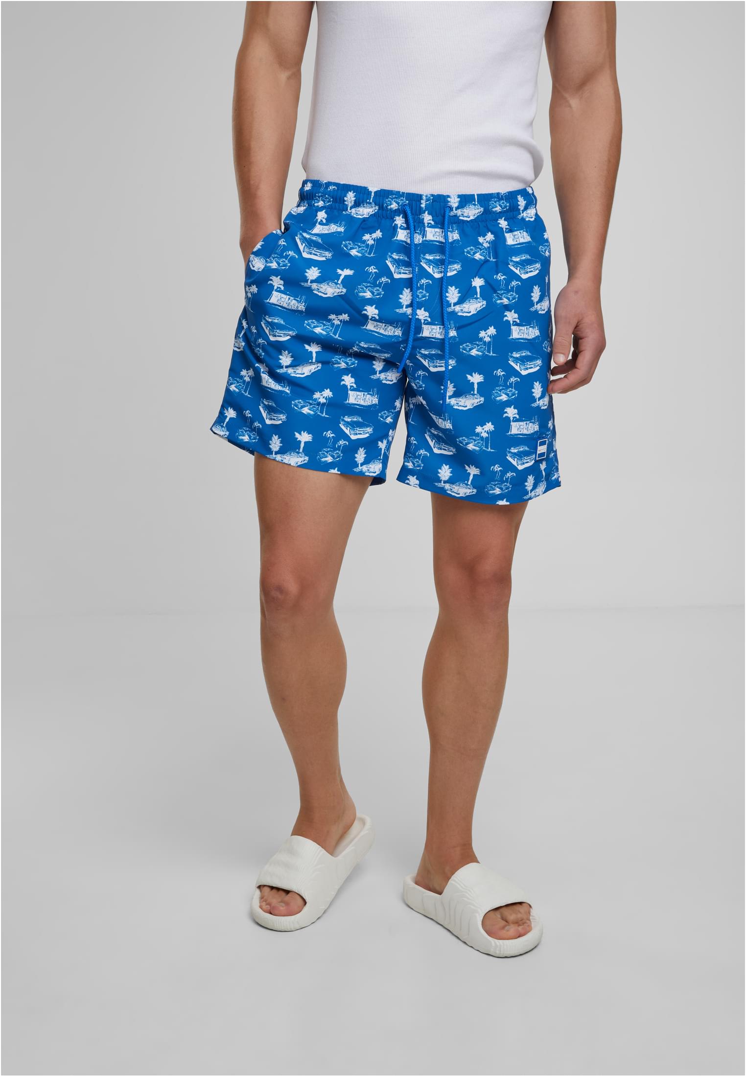 Μαγιό Tb2679 Urban Classics Brightblue White ανδρικά Simple Wear