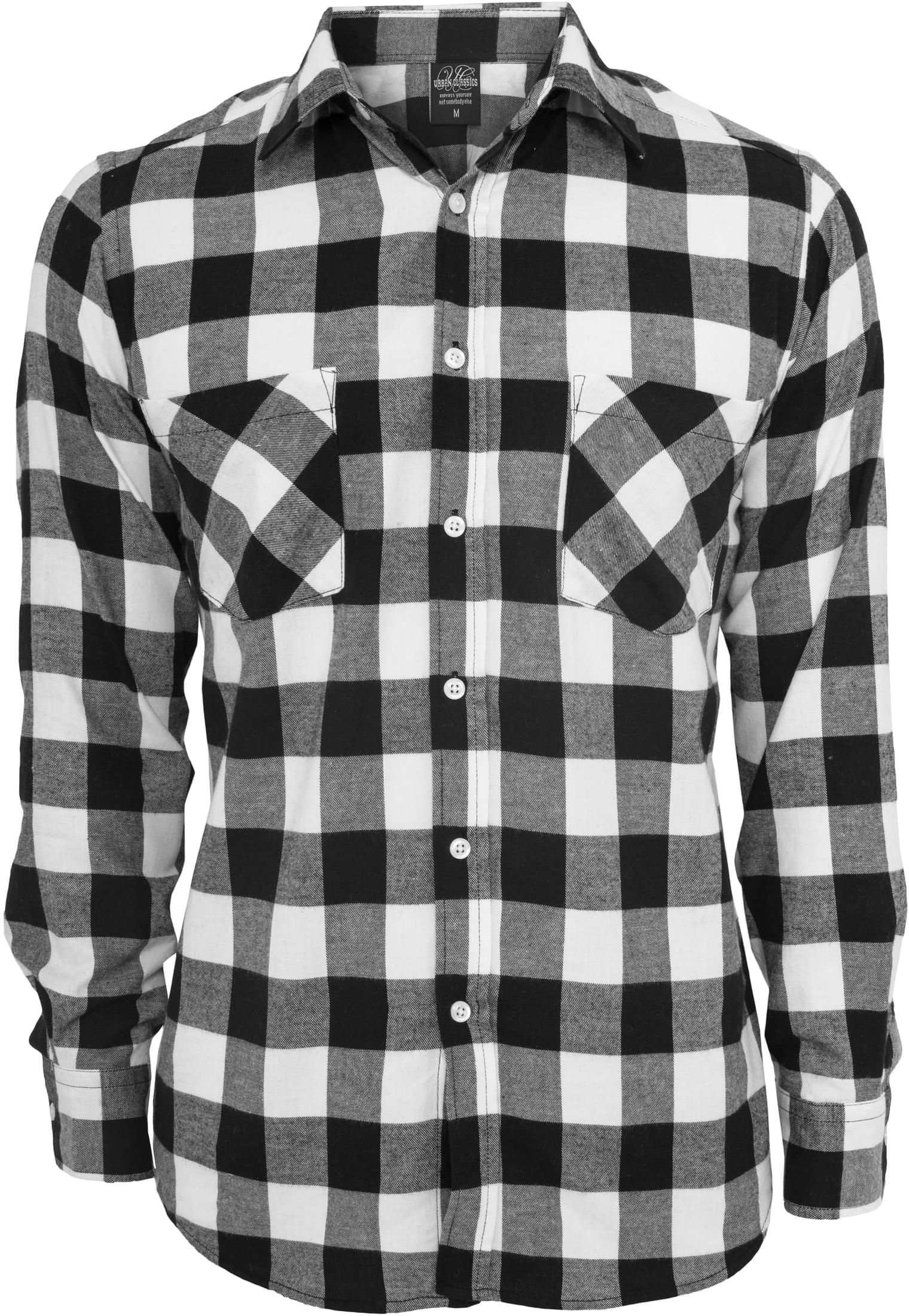 Πουκάμισο Καρό Flanell TB297-00050 Urban Classics blk/wht - Urban Classics - 