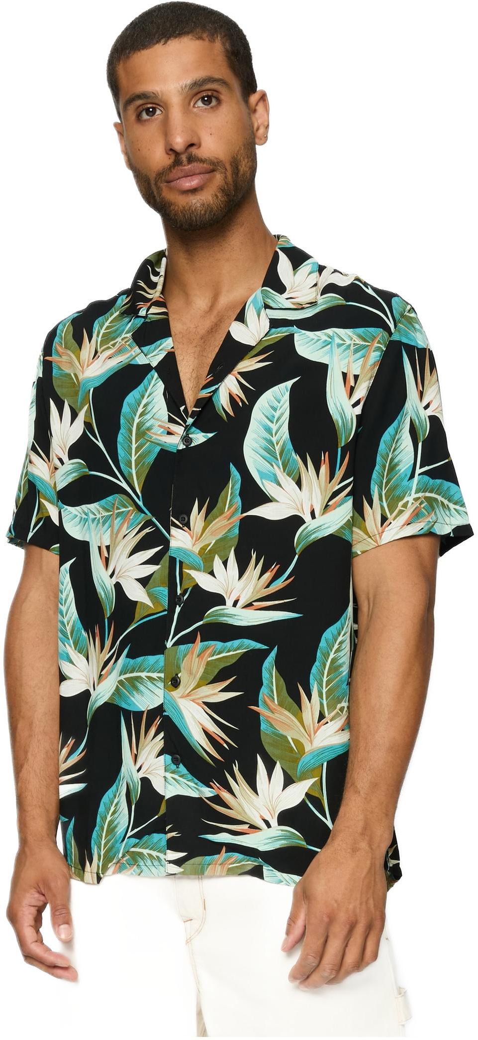 Πουκάμισο Blossoms Resort Shirt TB3506-02518 Urban Classics Black/Blossom