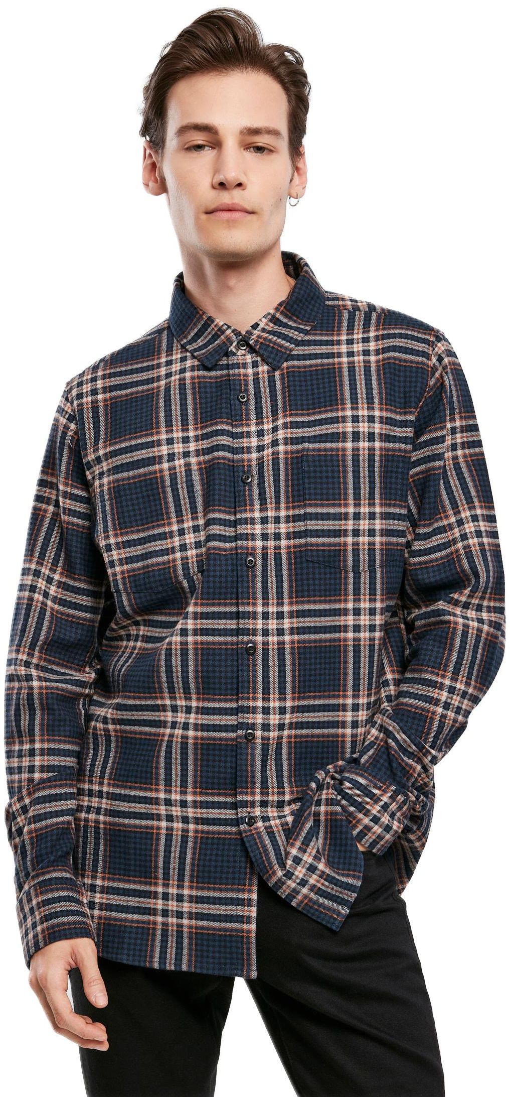 Πουκάμισο Checked Campus TB3807-02747 Urban Classics darkblue/rustred
