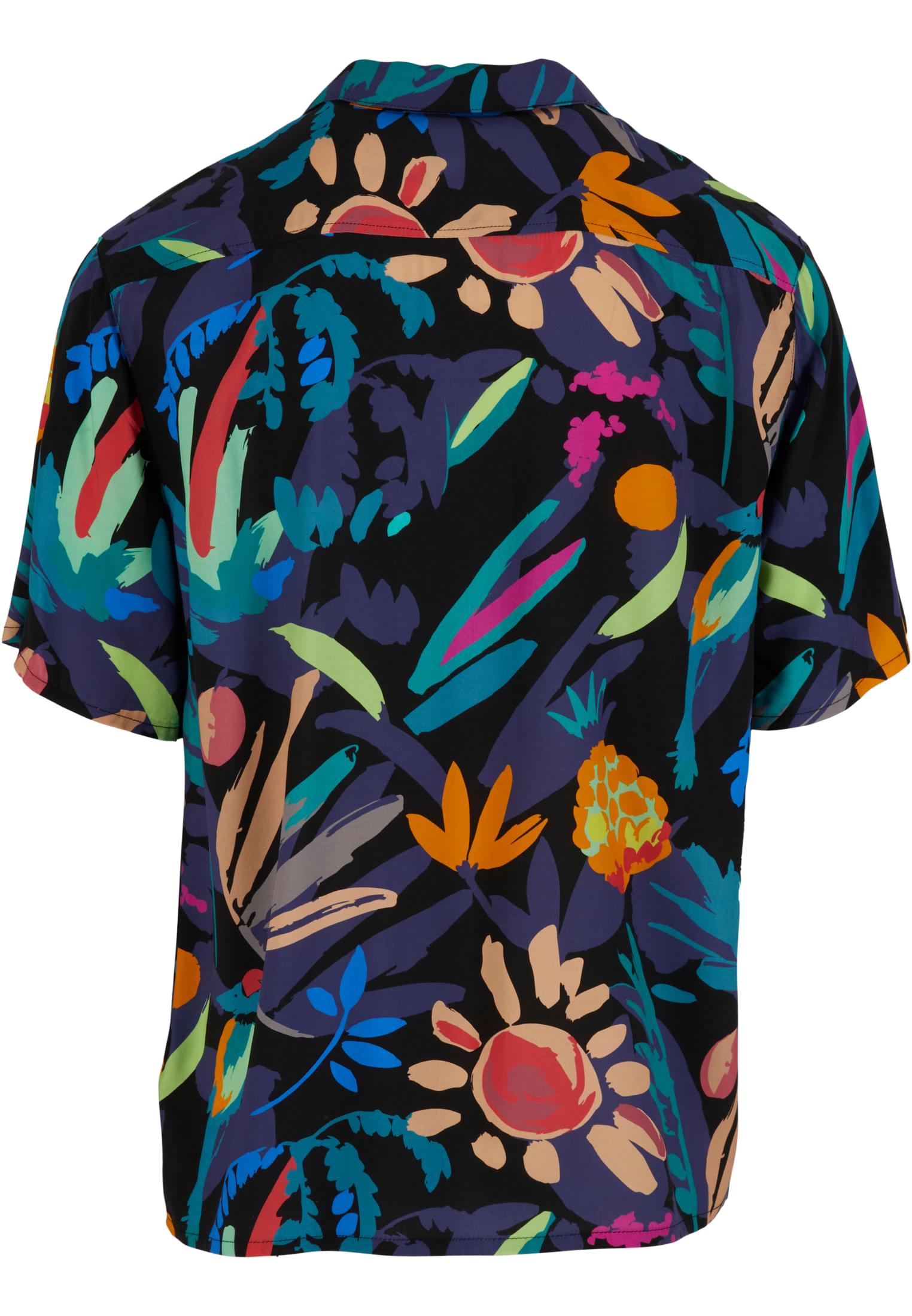 Πουκάμισο Viscose Aop Resort Shirt Tb4150-03665 Urban Classics Blackfruity ανδρικά Πουκάμισα Simple Wear