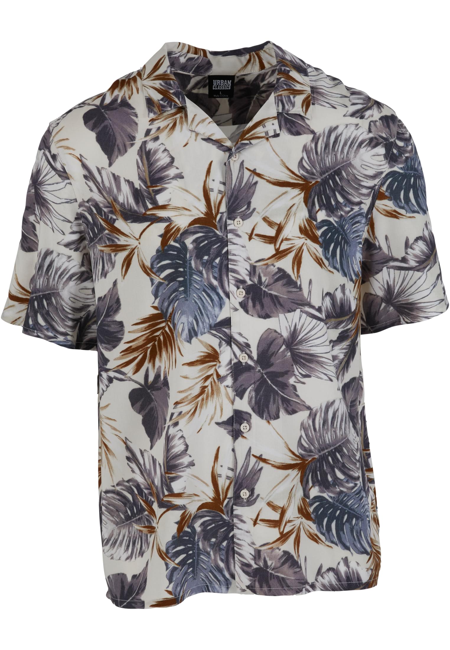 Πουκάμισο Viscose Aop Resort Tb4150 Urban Classics Blueleaves ανδρικά Πουκάμισα Simple Wear