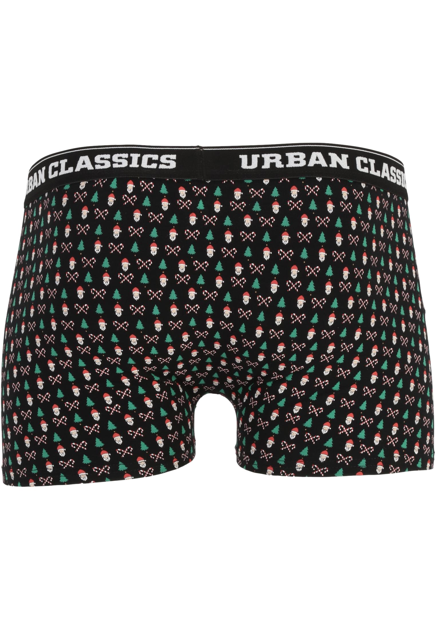 Ανδρικά Μποξεράκια Σετ 3 Τεμαχίων Tb4503 Urban Classics Organic X-Mas Boxer Shorts Multi Nicolaus Aop+Treegreen+Popred ανδρικά Εσώρουχα Simple Wear