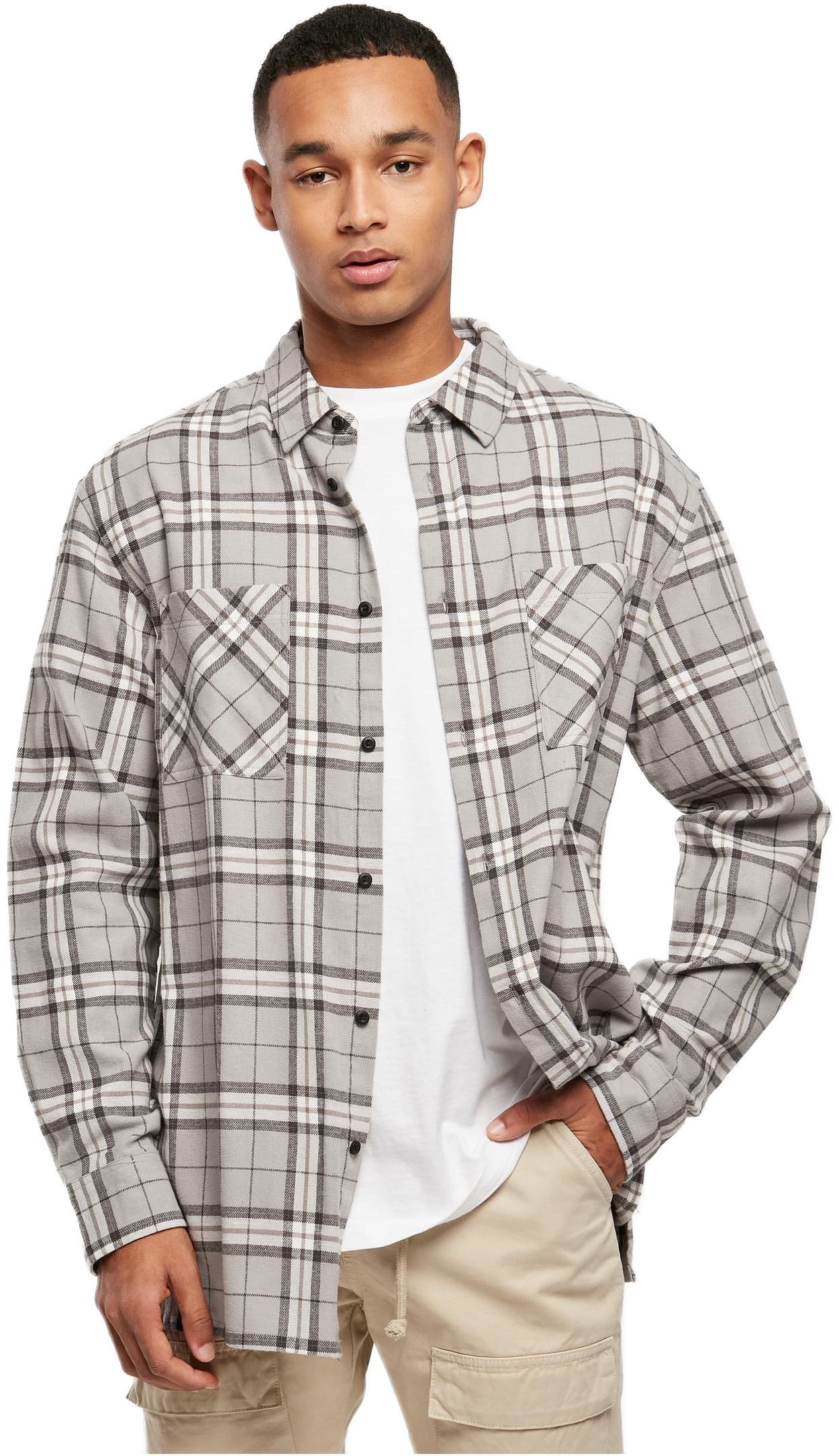 Πουκάμισο TB5516-01239 Urban Classics Grey Check Grey/Black