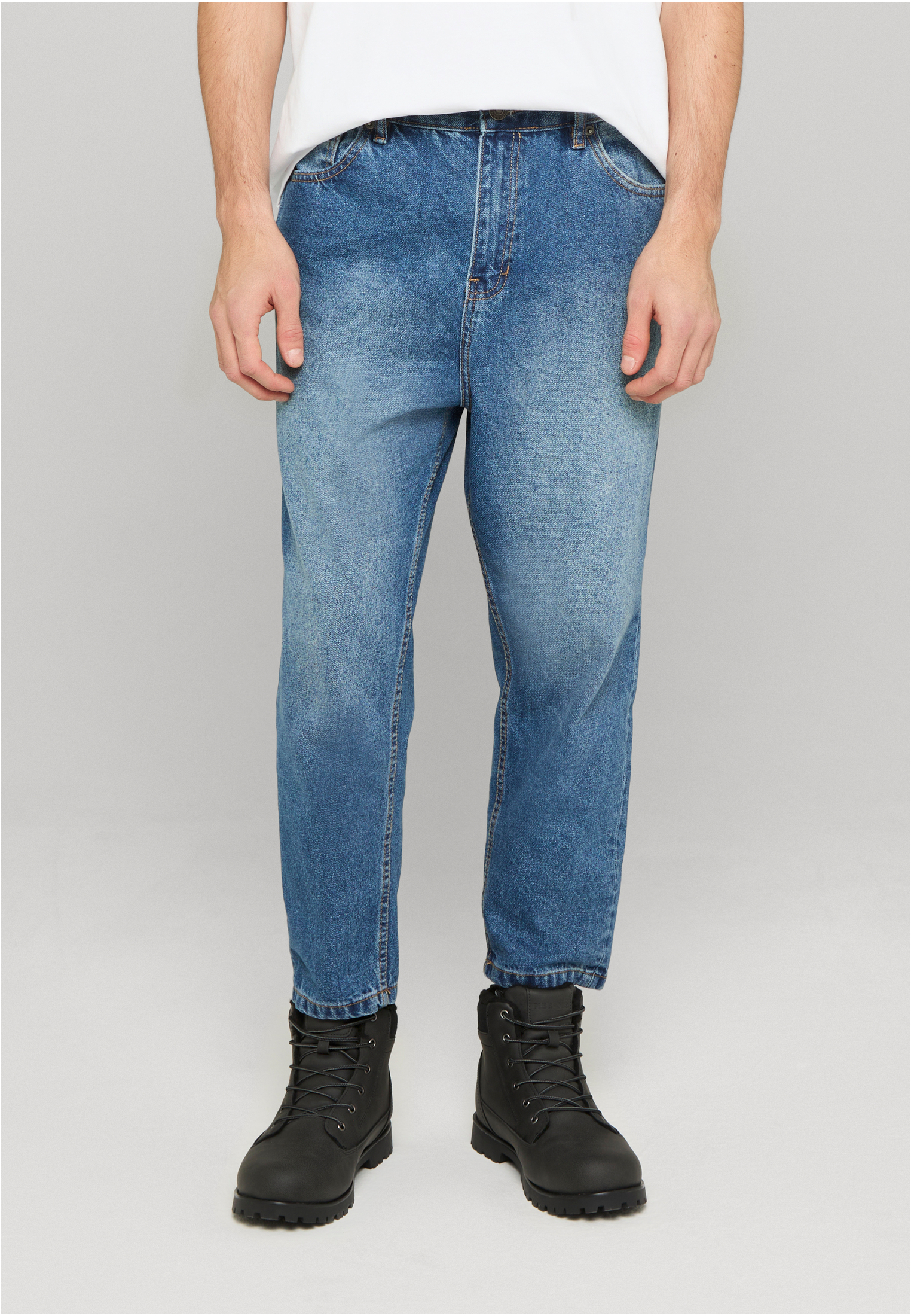 Παντελόνι Cropped Tapered Jeans TB5591 Urban Classics Middeepblue
