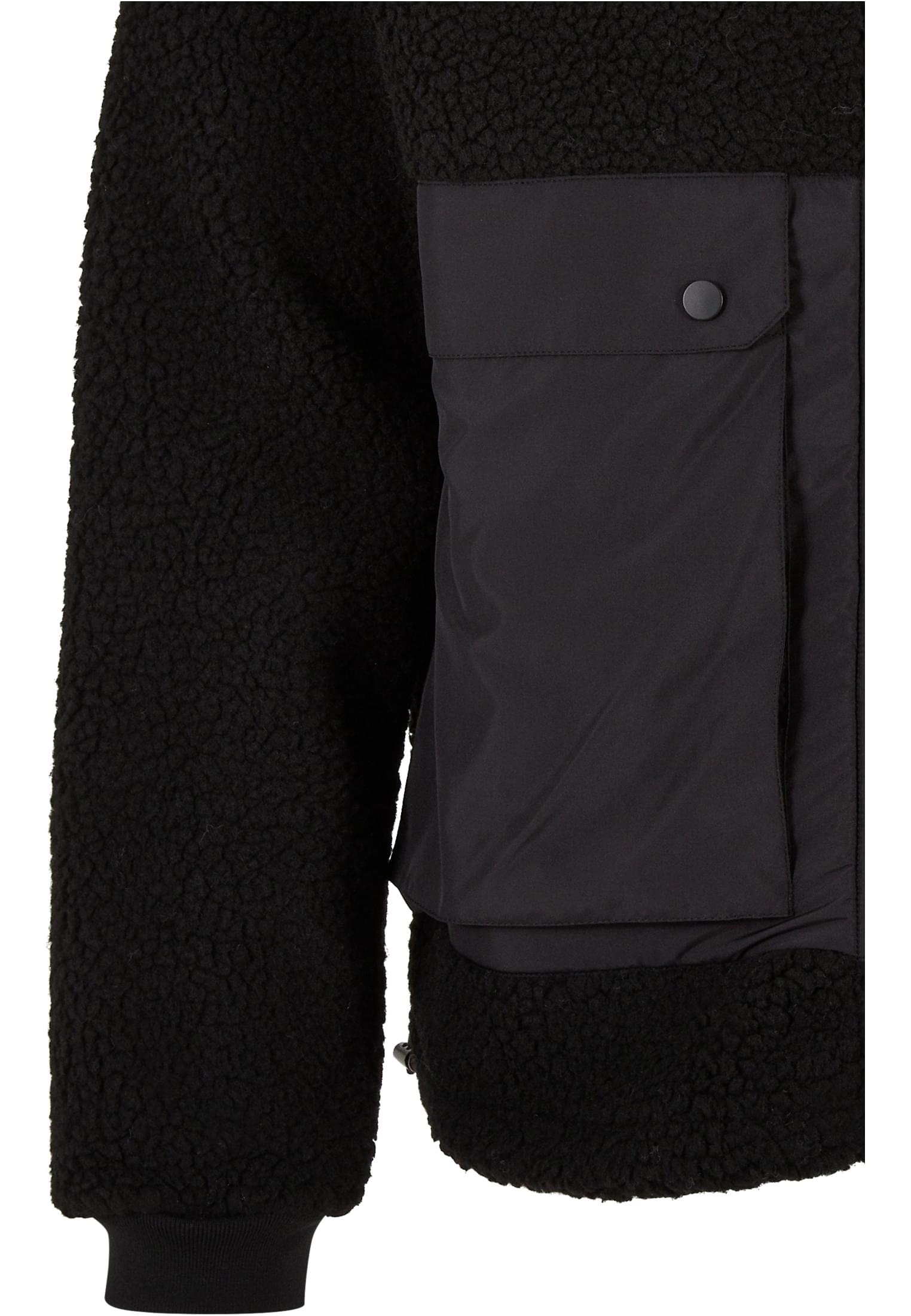 Short Raglan Sherpa Jacket Tb6329-00825 Urban Classics Black ανδρικά Μπουφάν Simple Wear