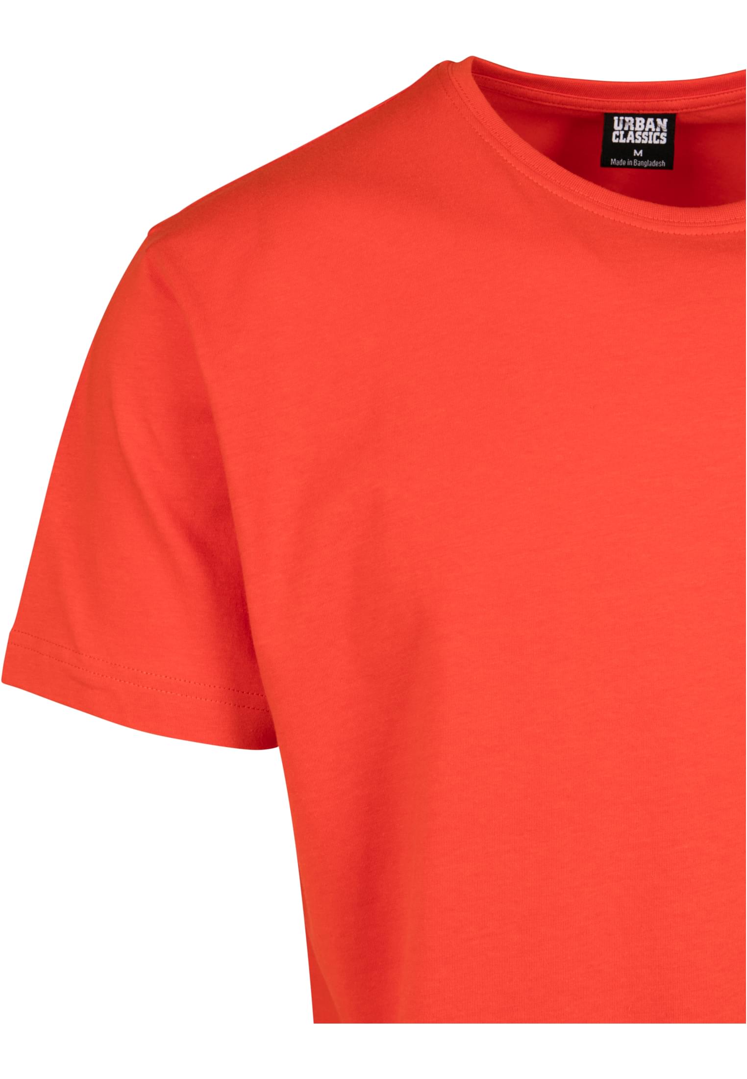 Shaped Long Tee Urban Classics Tb638-01685 Bloodorange ανδρικά Basic T-Shirts Simple Wear Μπλουζάκια κοντομάνικα