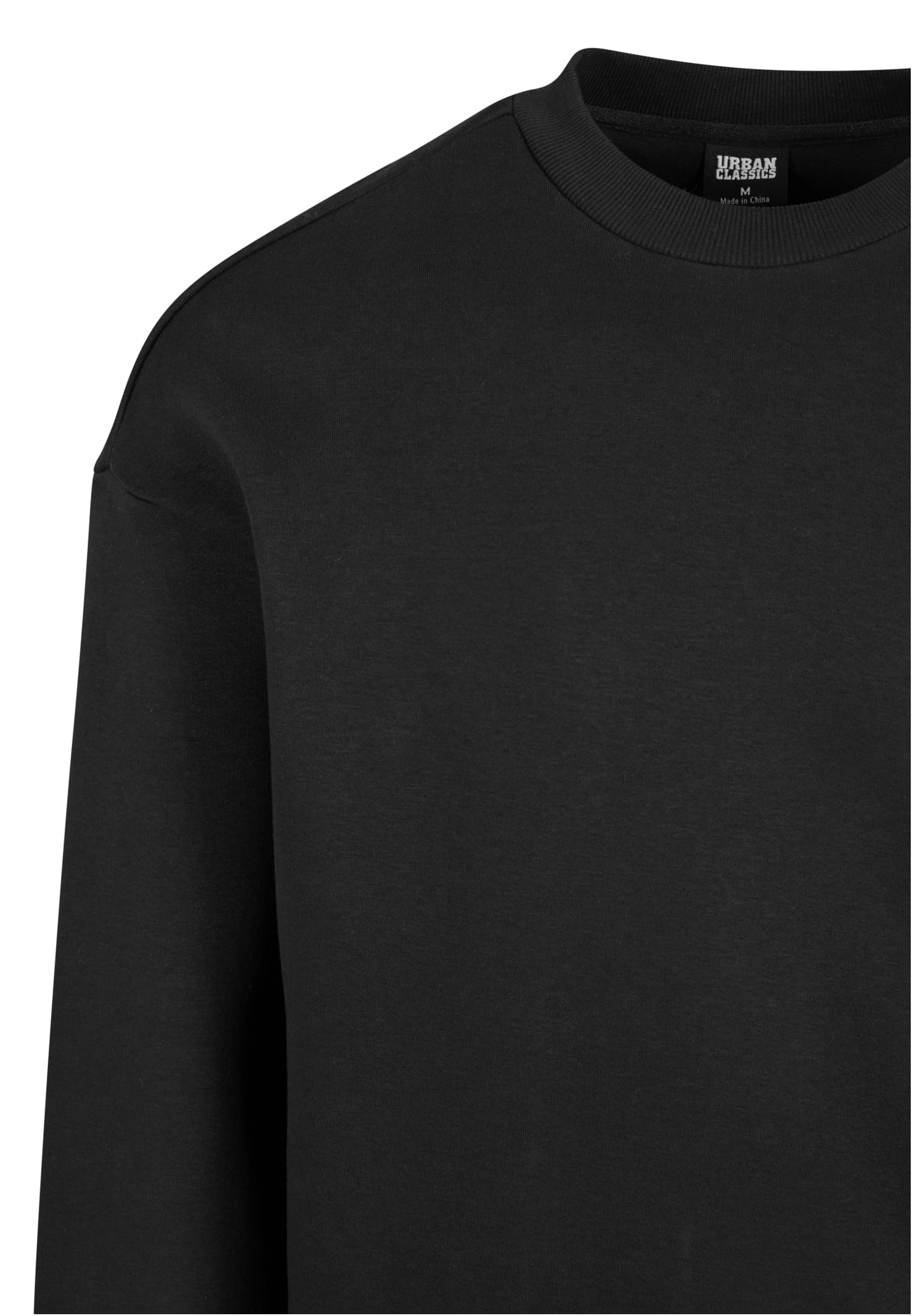 Fluffy Crewneck Urban Classics Tb6751-00007 Black ανδρικά Φούτερ Simple Wear