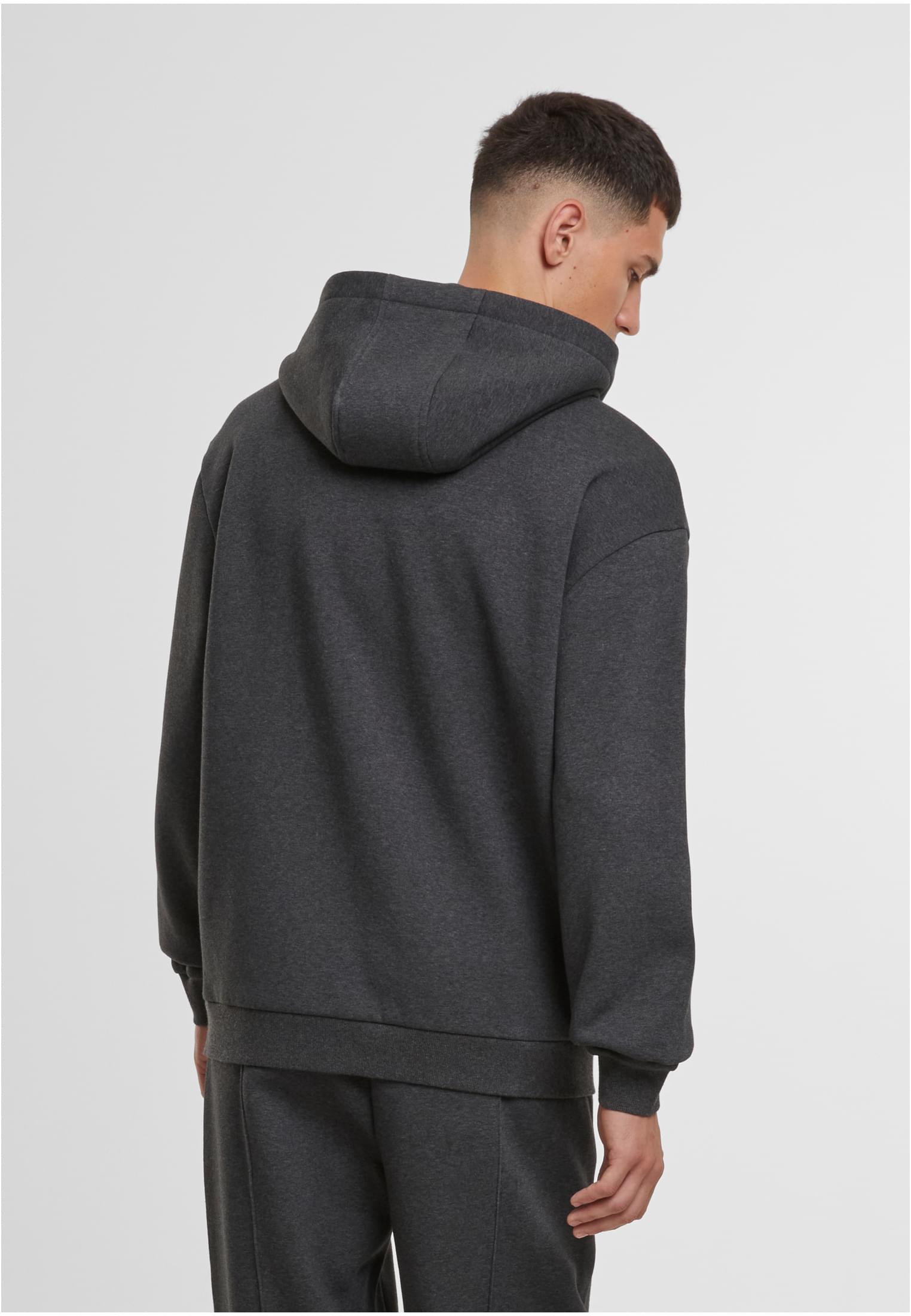 Φούτερ με Κουκούλα και Φερμουάρ Fluffy TB7284 Urban Classics Charcoal