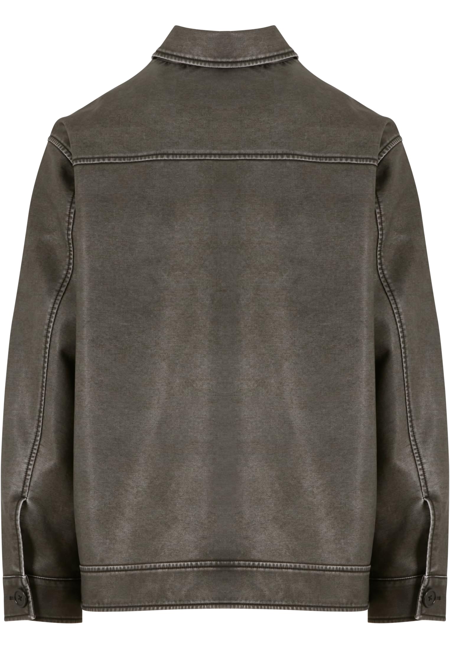 Πουκάμισο Jacket Tb7330 Urban Classics Synthetic Vintage Leather Shirt Black ανδρικά Μπουφάν Simple Wear