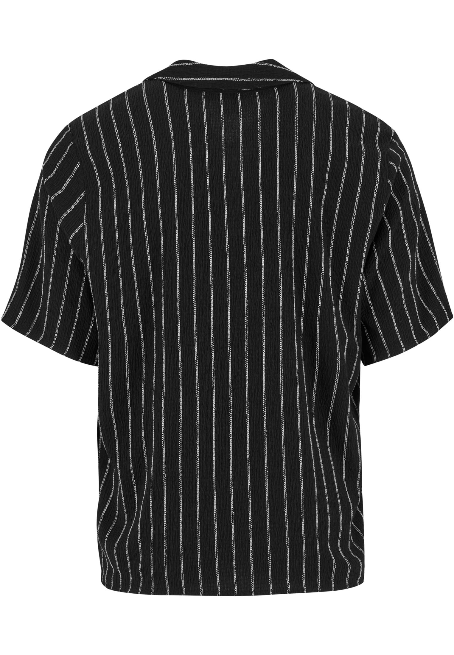 Πουκάμισο Striped Crinkle Resort Tb7342 Urban Classics Black Offwhite ανδρικά Πουκάμισα Simple Wear