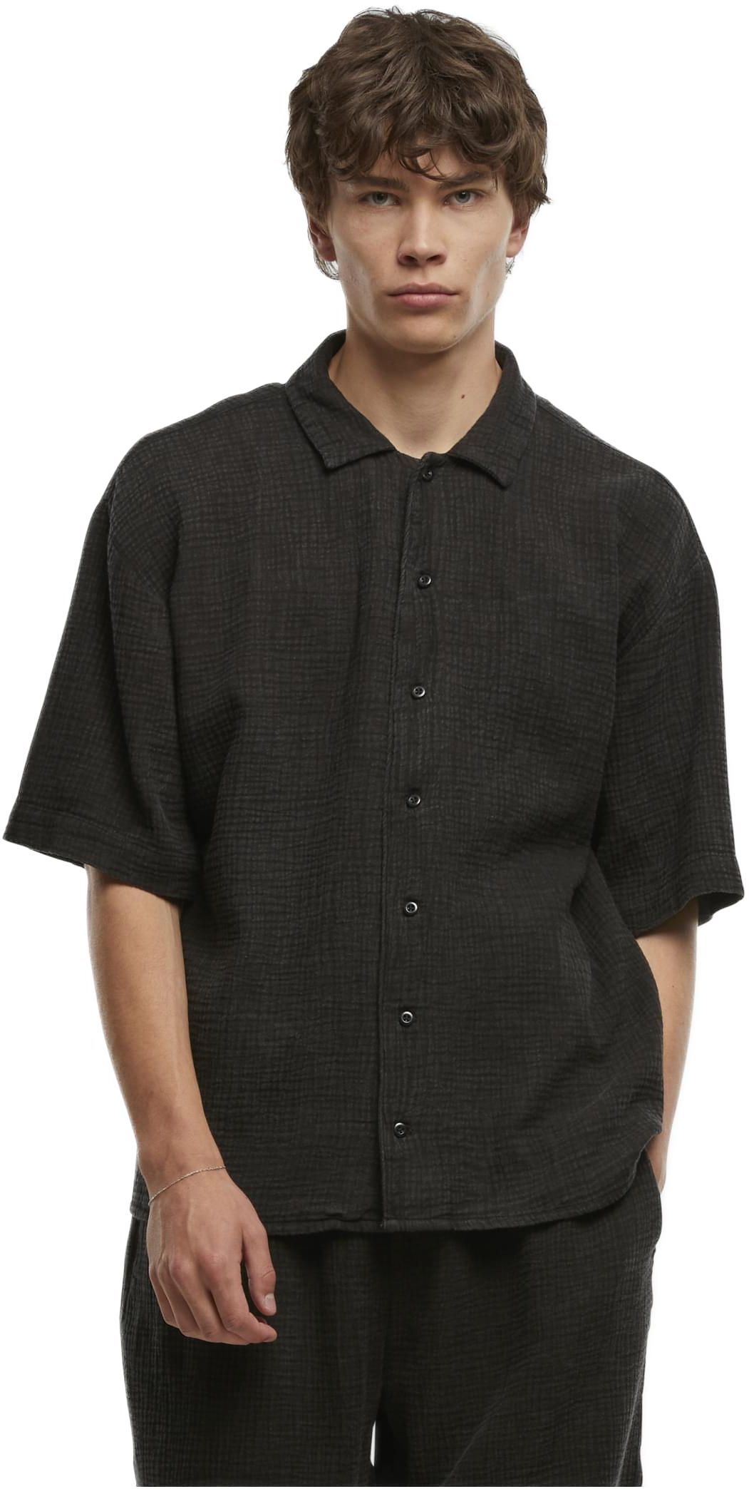 Acid Washed Musselin Shirt Urban Classics TB7360-00007 black