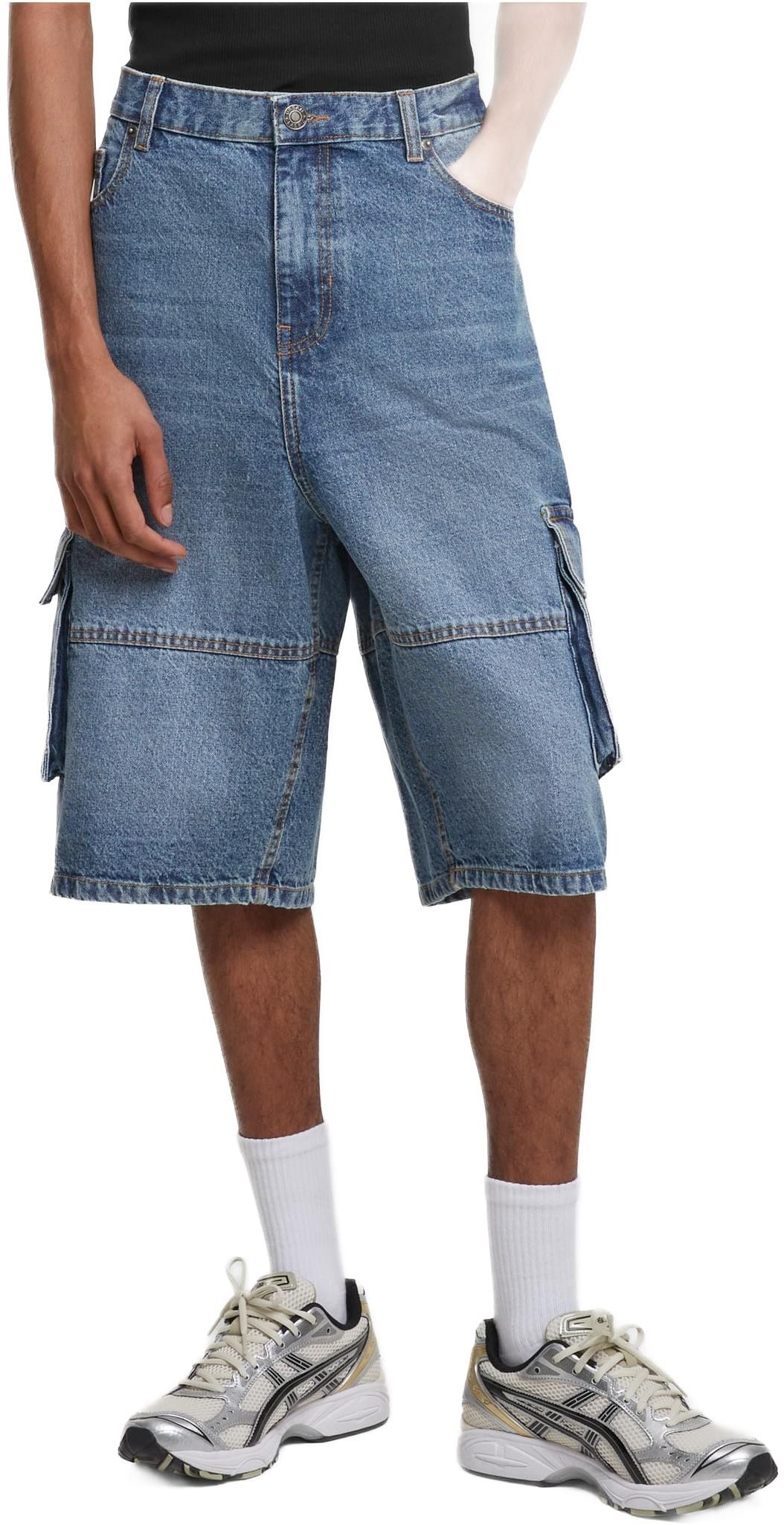 Βερμούδα Relaxed Denim Cargo TB7367 Urban Classics mid deep blue washed