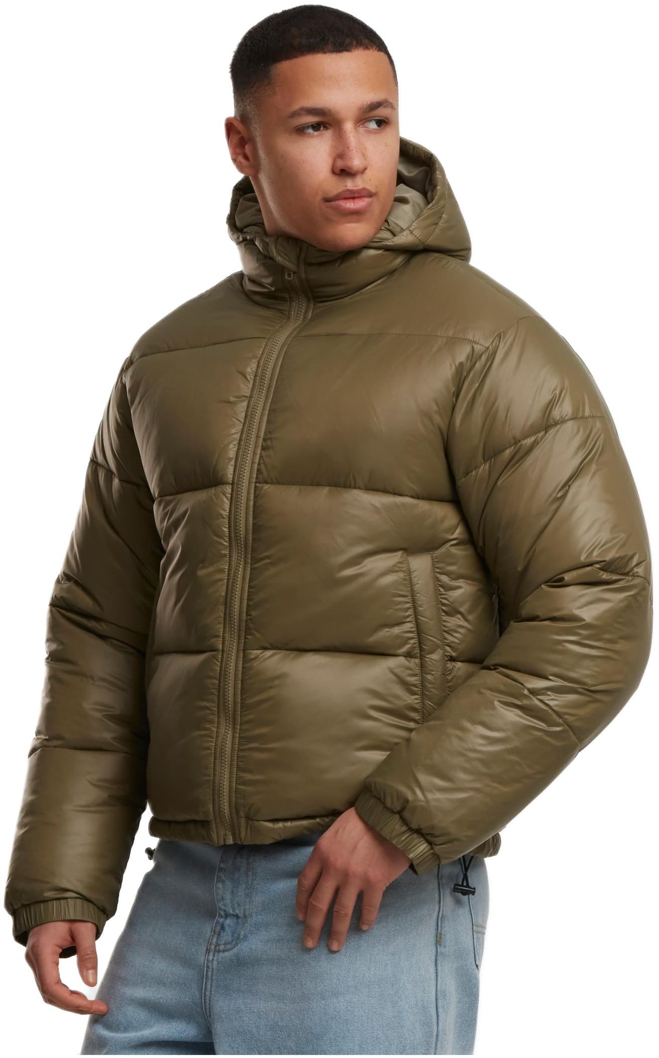 Shiny Puffer Jacket With Hood TB7585-03057 Urban Classics Tiniolive