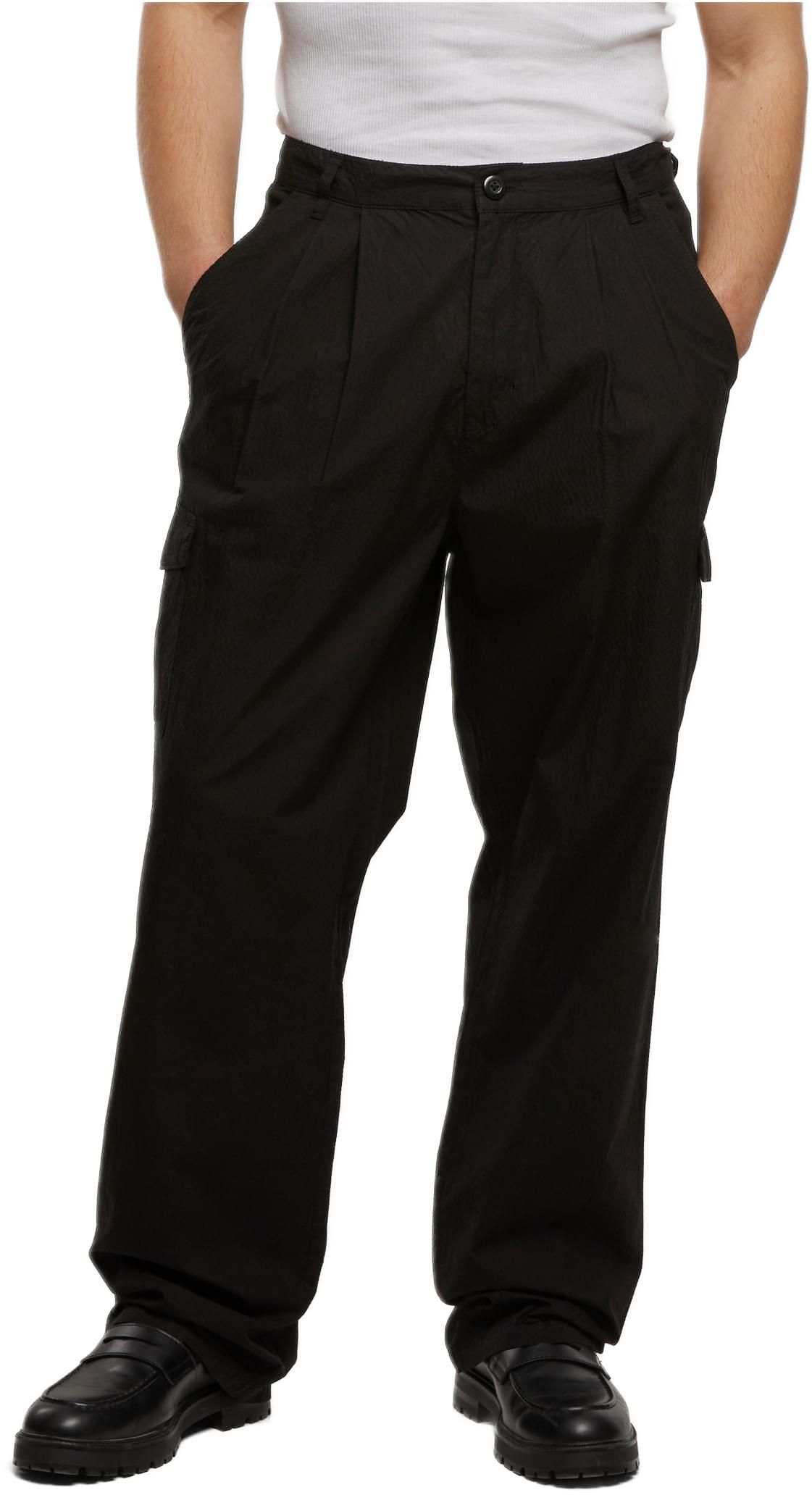 Παντελόνι Cargo Wide Pleated TB7604-00007 Urban Classics Black