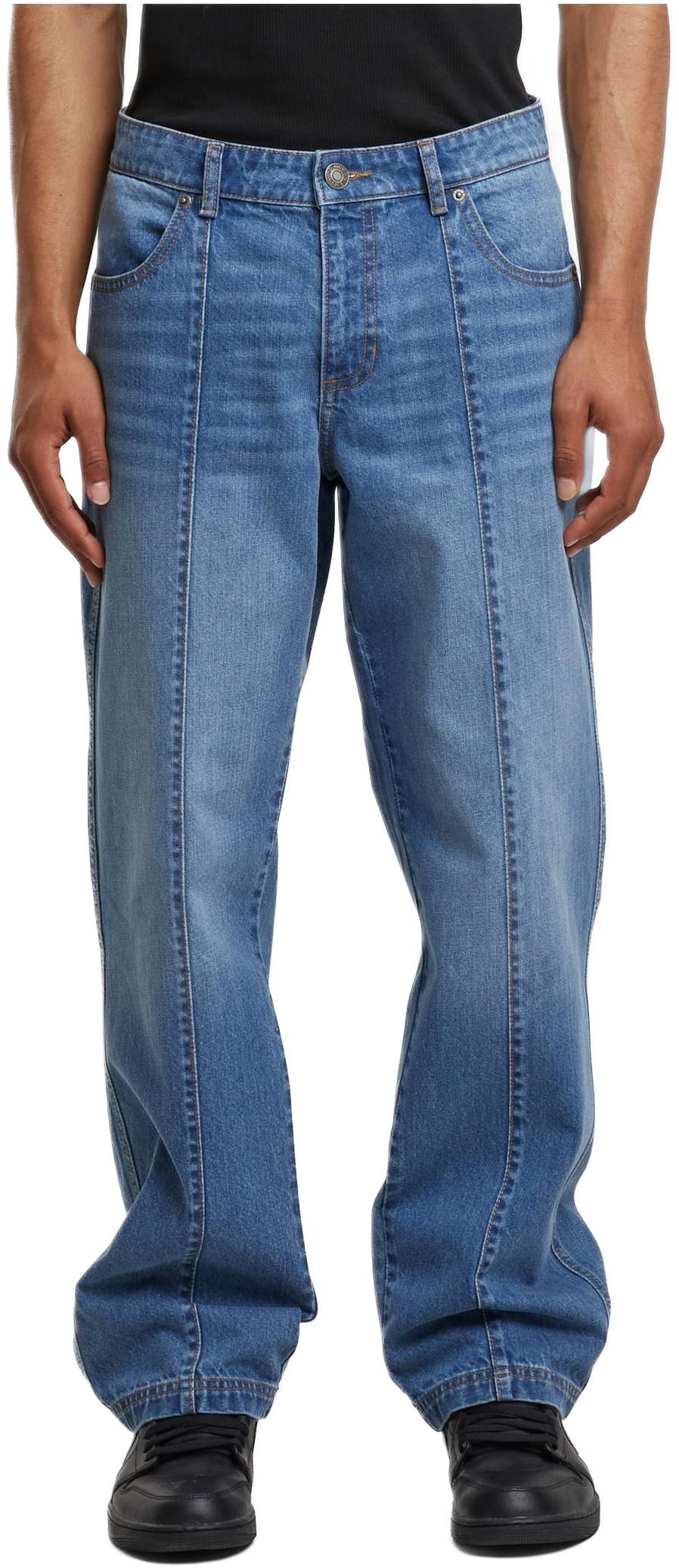 Γυναικείο Wide Leg Denim Παντελόνι TB7605 Urban Classics mid deep blue washed