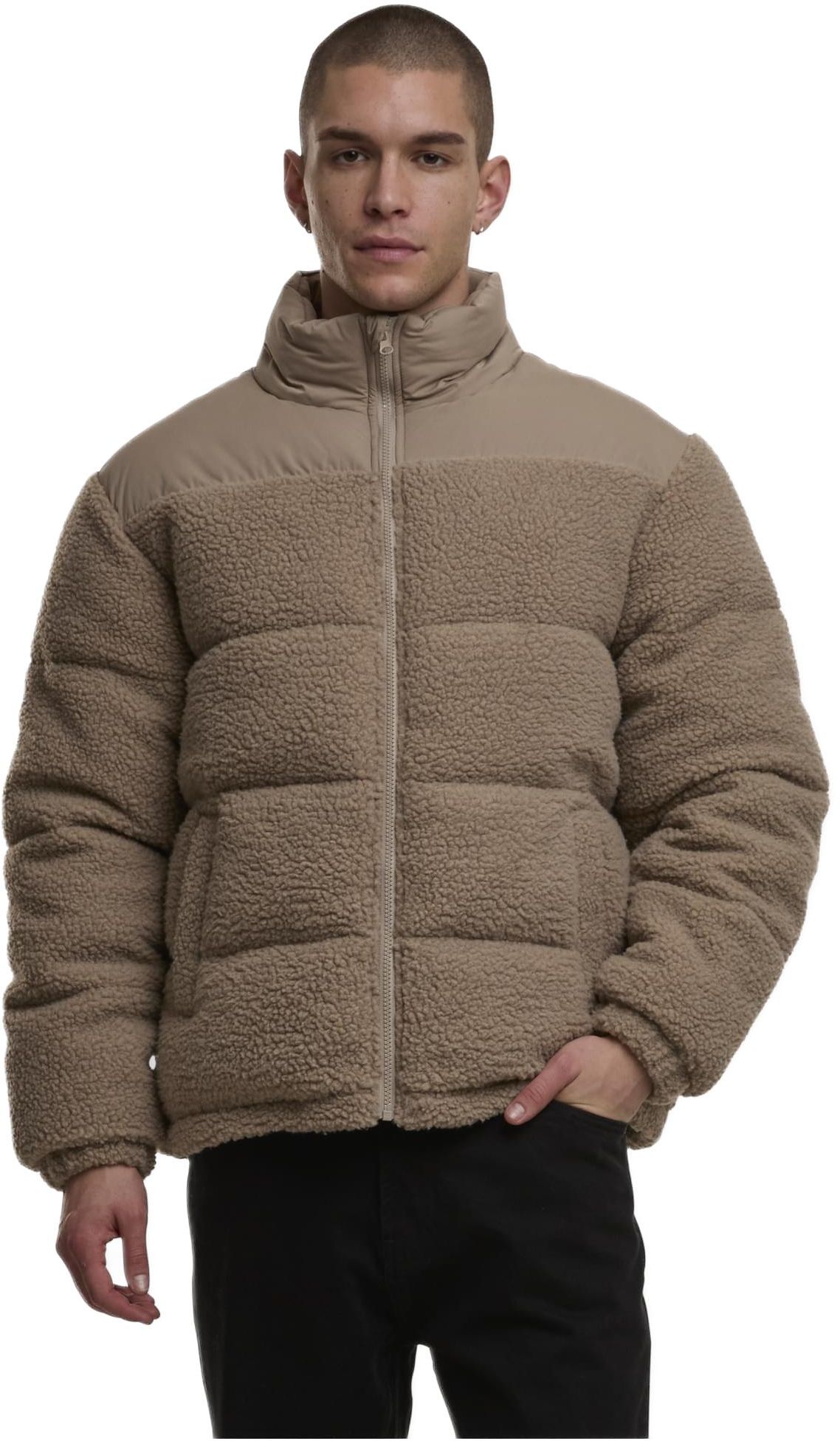 Μπουφάν Puffer Fabric Mix Teddy TB7940 Urban Classics darktaupe