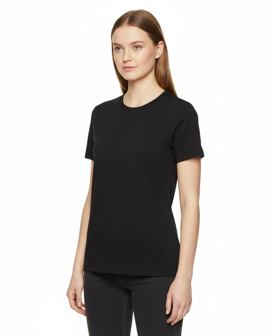 Γυναικείο T-Shirt TW02B B & C E150 Black Pure