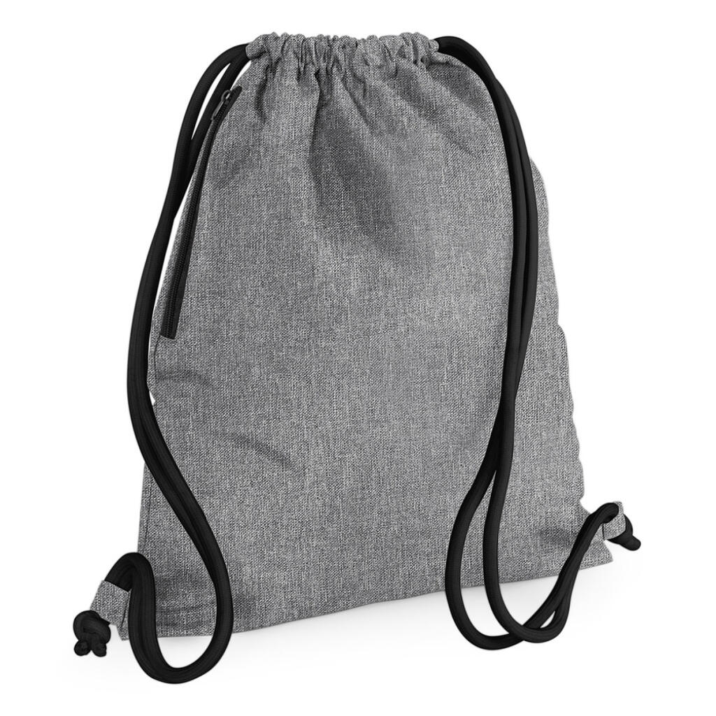 Τσάντα Πουγκί Icon Gymsac BG110 BagBase- 15L Grey Marl/Black