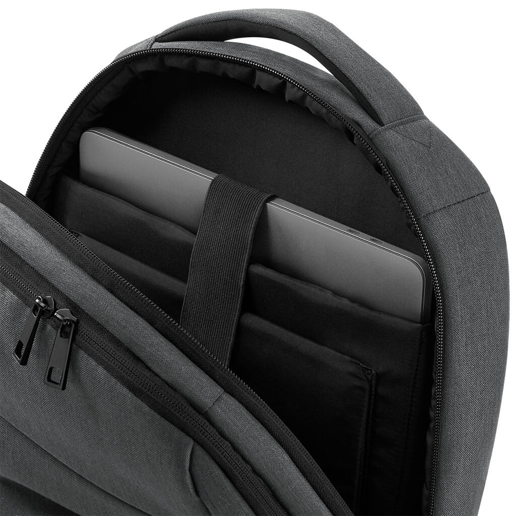 Backpack Q-Tech Charge με Θύρα Usb 11L Qd990 Quadra Granite Marl Είδη Ταξιδιου Τσάντες Πλάτης Simple Wear