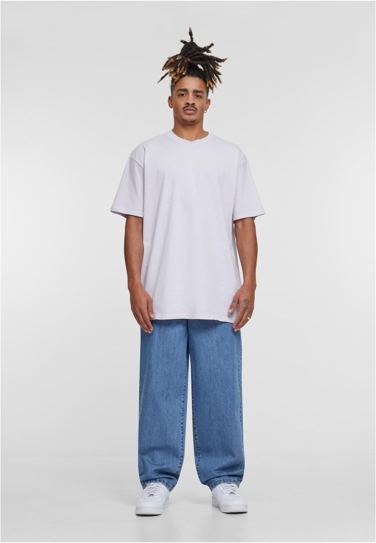 Oversized T-Shirt Acid Washed Heavy By189 Build Your Brand Soft Lilac ανδρικά Basic T-Shirts Simple Wear Μπλουζάκια κοντομάνικα