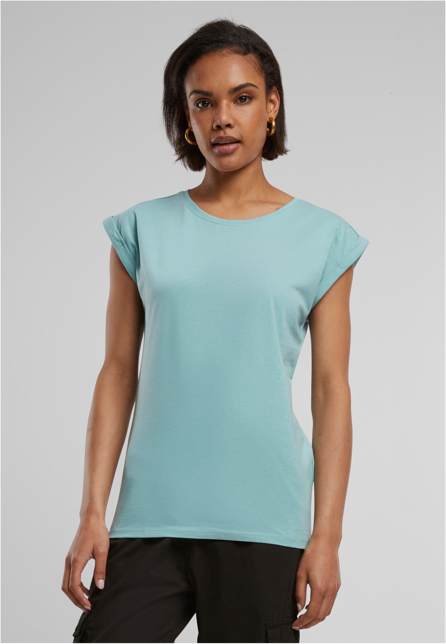 Γυναικείο T-shirt BY021 Build Your Brand Extended Shoulder Tee Blue Mint