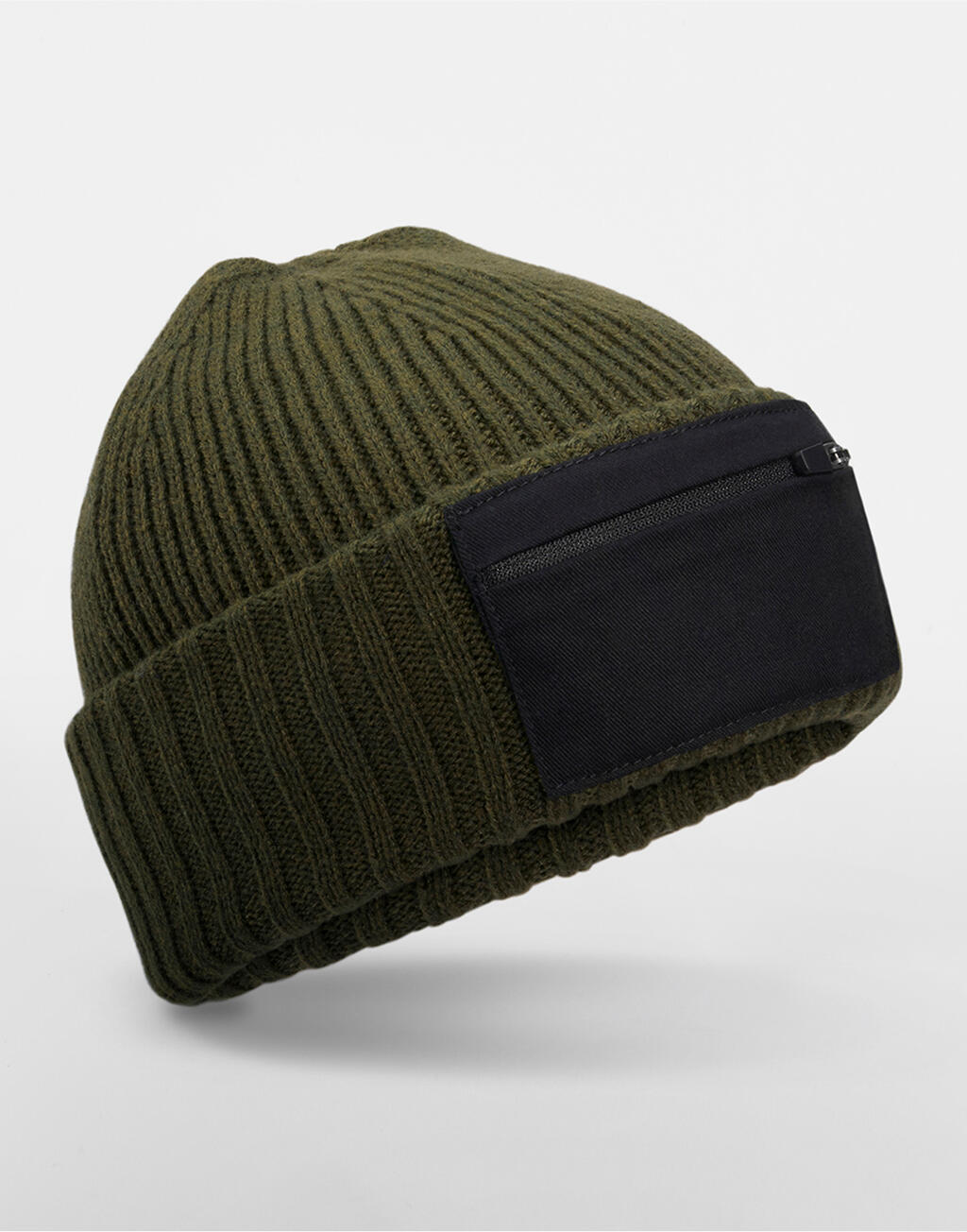Σκούφος Zip Patch Beanie B334R Beechfield Military Green/Black
