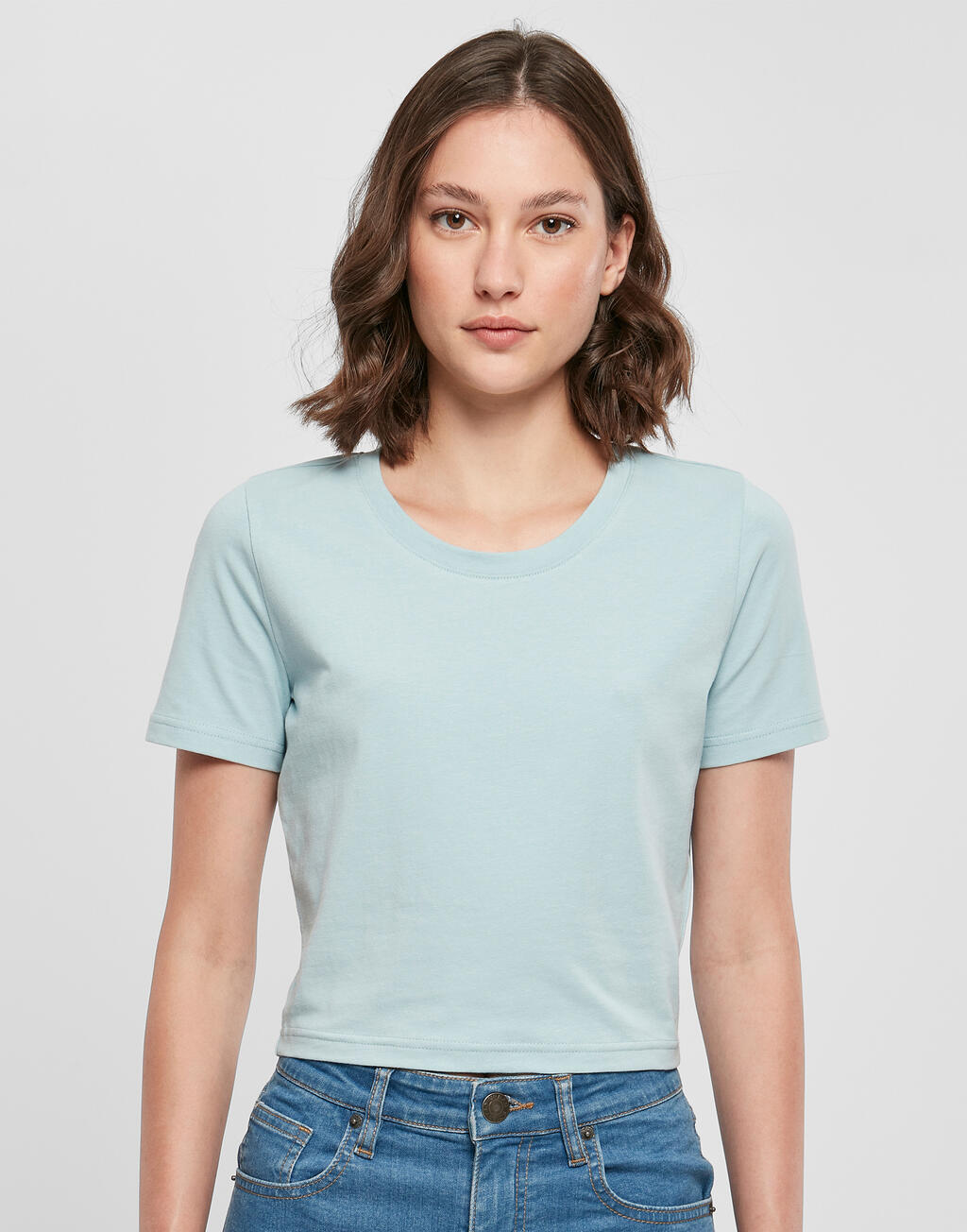 Γυναικείο Cropped T-Shirt BY042 Build Your Brand Ocean Blue