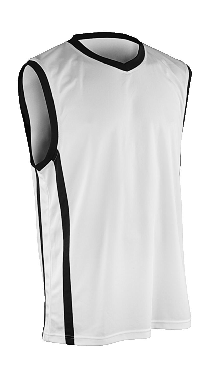 Αθλητική Μπλούζα Basketball S278M Spiro Quick Dry White/Black