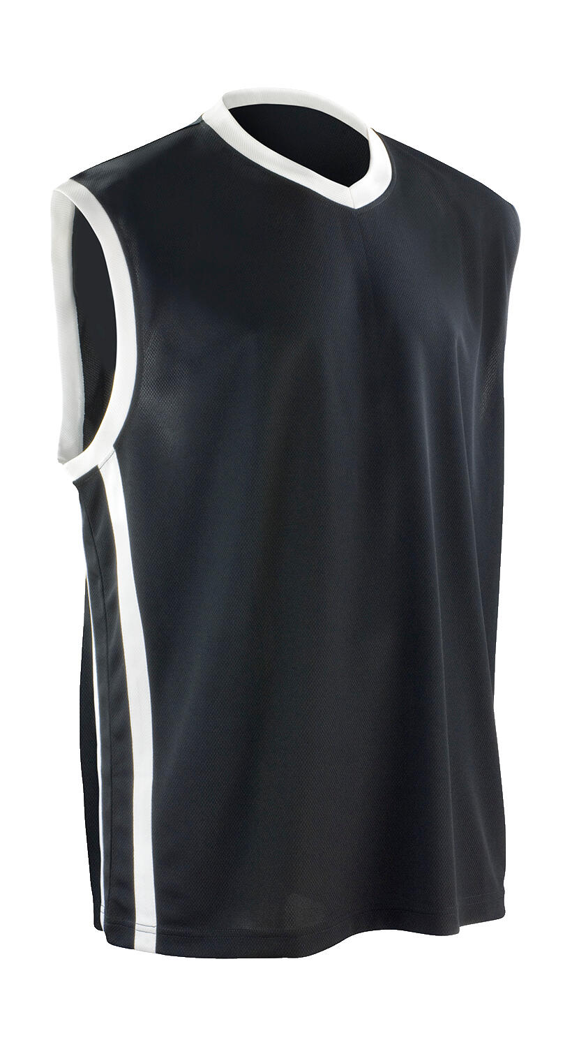 Αθλητική Μπλούζα Basketball S278M Spiro Quick Dry Black/White - Spiro - 