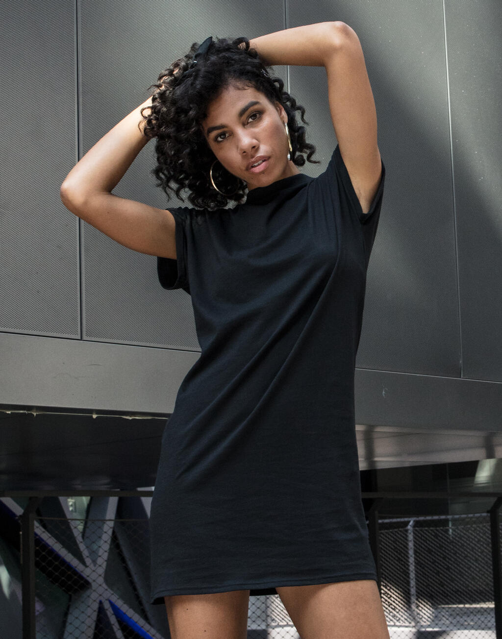 Γυναικείο Φόρεμα T-Shirt BY101 Build Your Brand Turtle Neck Black