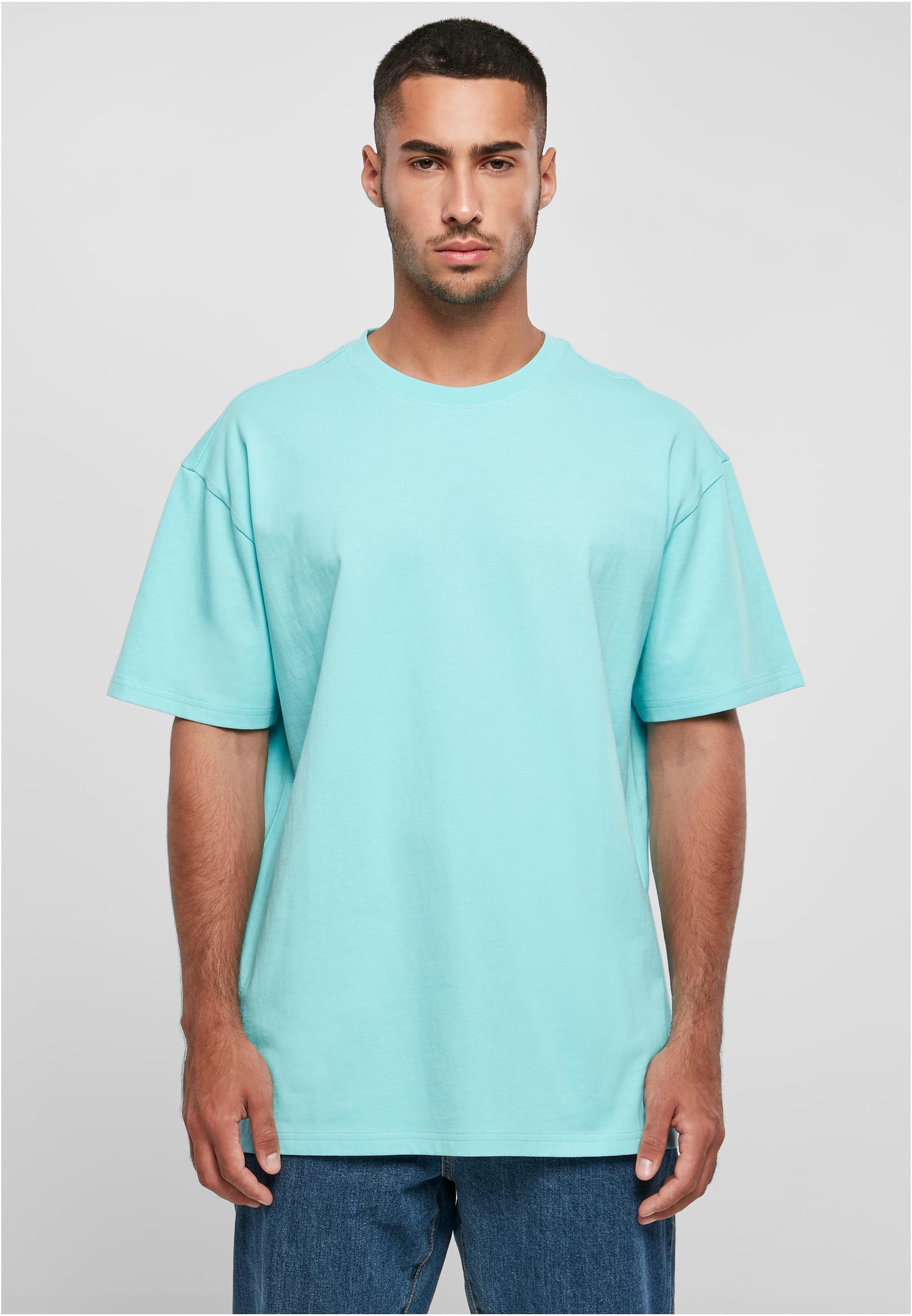 T-Shirt Oversize Heavy BY102 Build Your Brand Beryl Blue