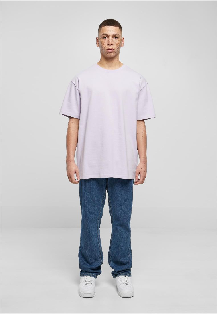 T-Shirt Oversize Heavy By102 Build Your Brand Lilac ανδρικά Basic T-Shirts Simple Wear Μπλουζάκια κοντομάνικα