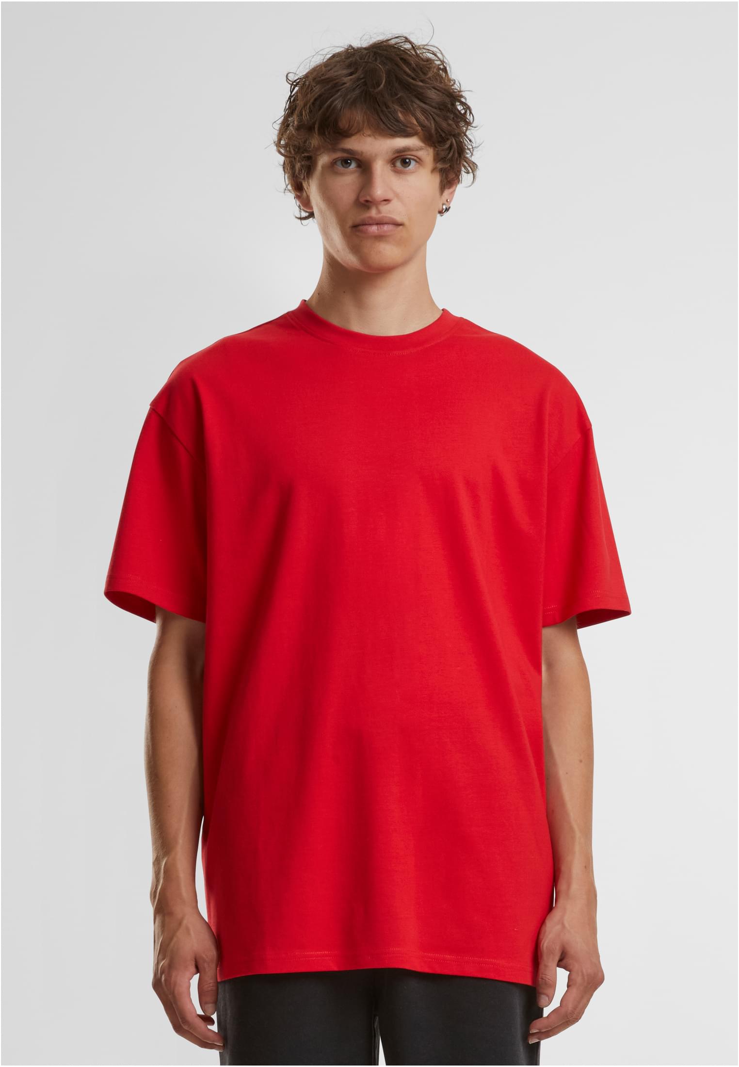 T-Shirt Oversize Heavy BY102 Build Your Brand City Red