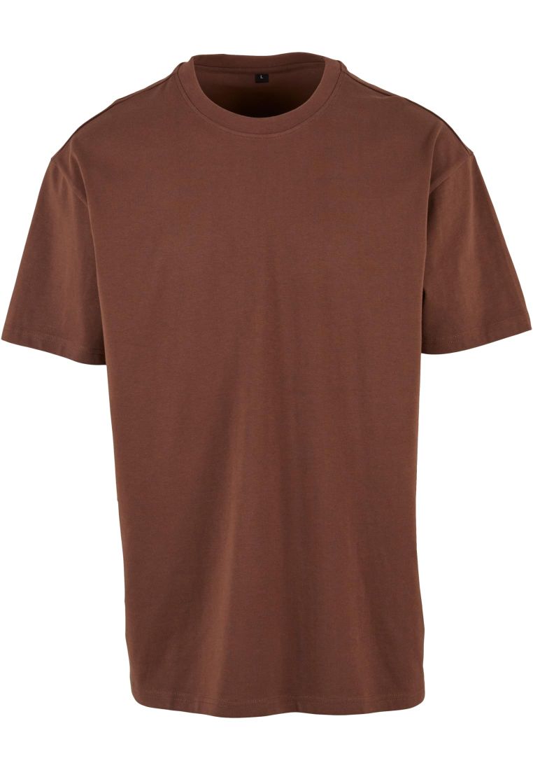 Heavy Oversize Tee Build Your Brand By102 Chocolate Brown ανδρικά Basic T-Shirts Simple Wear Μπλουζάκια κοντομάνικα