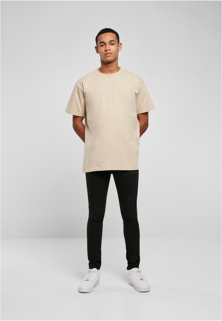 T-Shirt Oversize Heavy By102 Build Your Brand Wet Sand ανδρικά Basic T-Shirts Simple Wear Μπλουζάκια κοντομάνικα