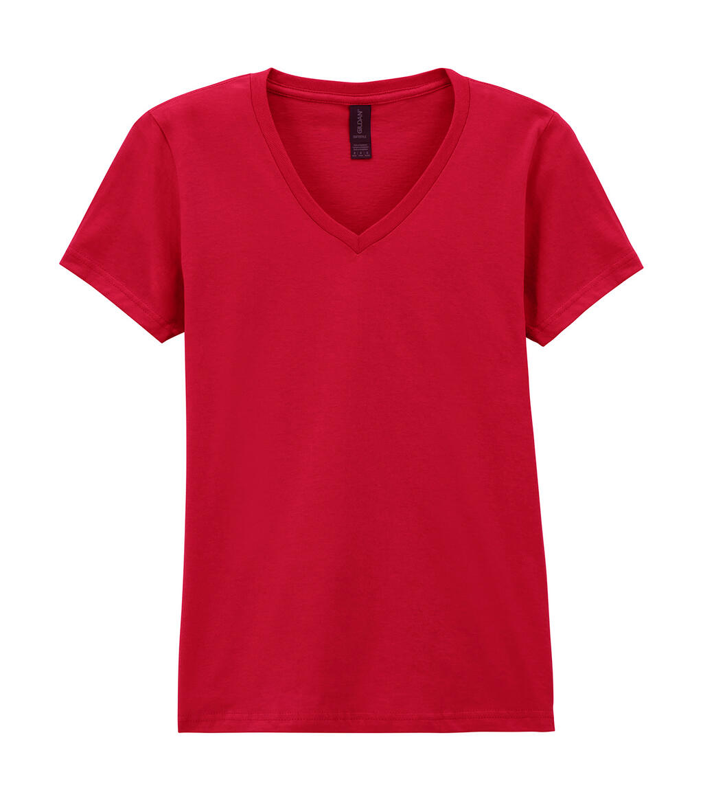 Γυναικείο T-Shirt Softstyle V-Neck 64V00L Gildan Cherry Red