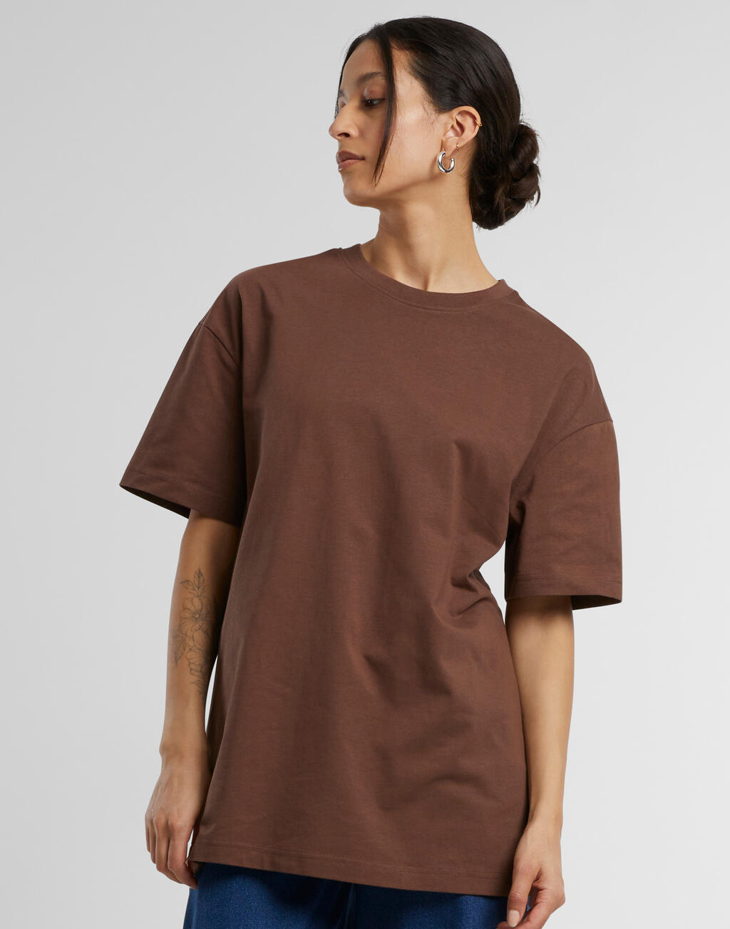 Γυναικείο T-shirt Oversized Boyfriend BY149 Build Your Brand Chocolate Brown