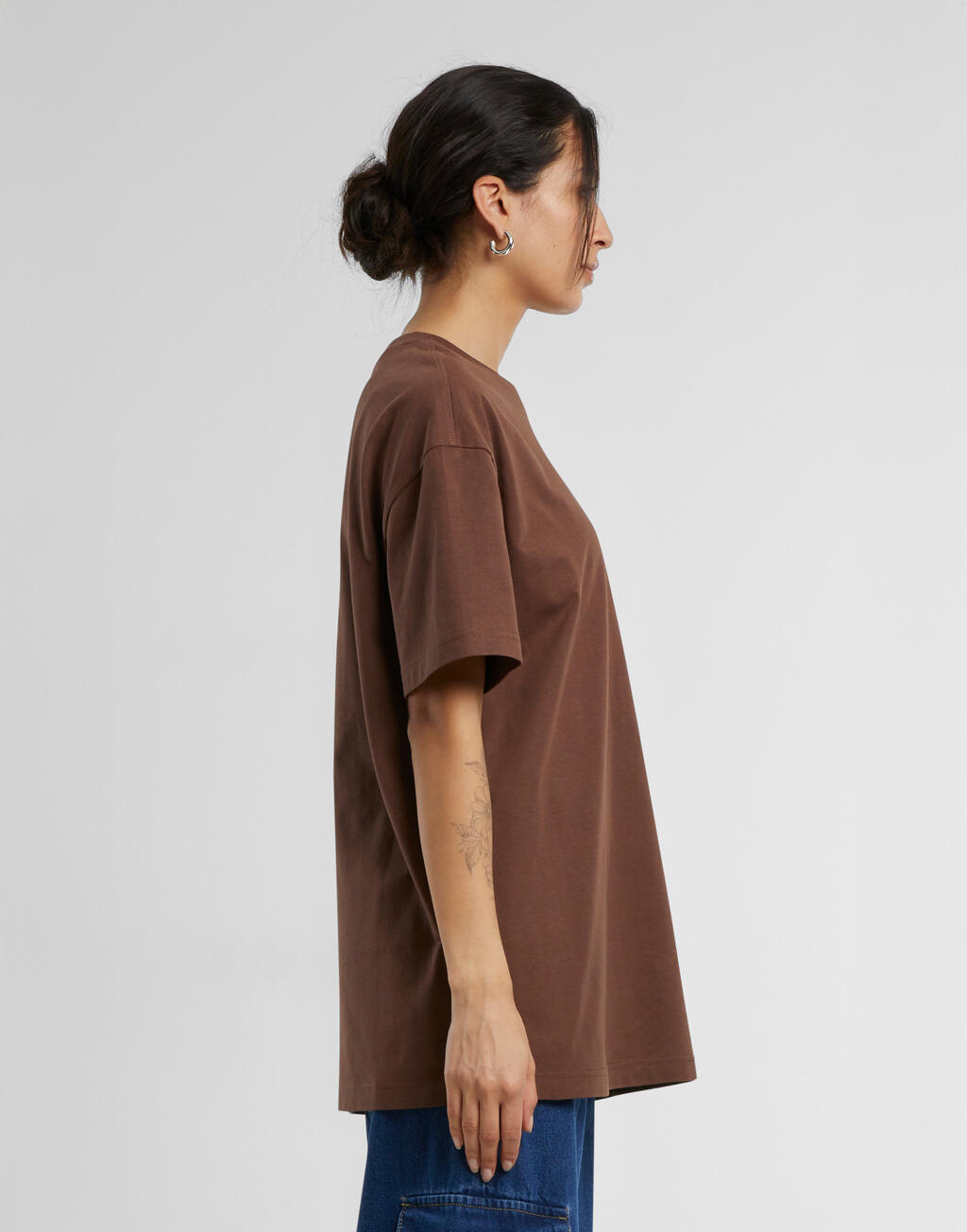 Γυναικείο T-shirt Oversized Boyfriend BY149 Build Your Brand Chocolate Brown