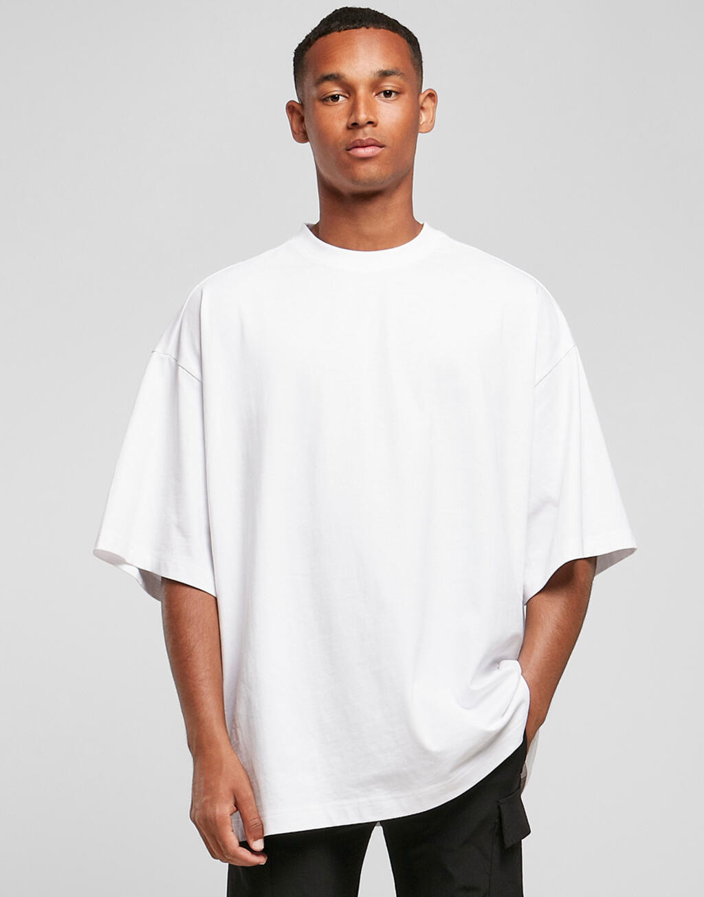 T-Shirt Huge Tee By193 Build Your Brand White ανδρικά Basic T-Shirts Simple Wear Μπλουζάκια κοντομάνικα