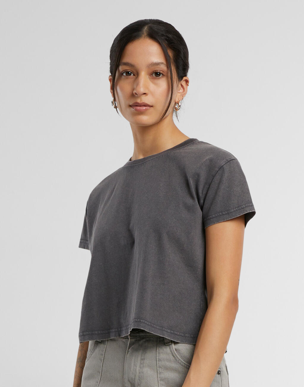 Γυναικείο Vintage Cropped Tee Build Your Brand BY305 Magnet