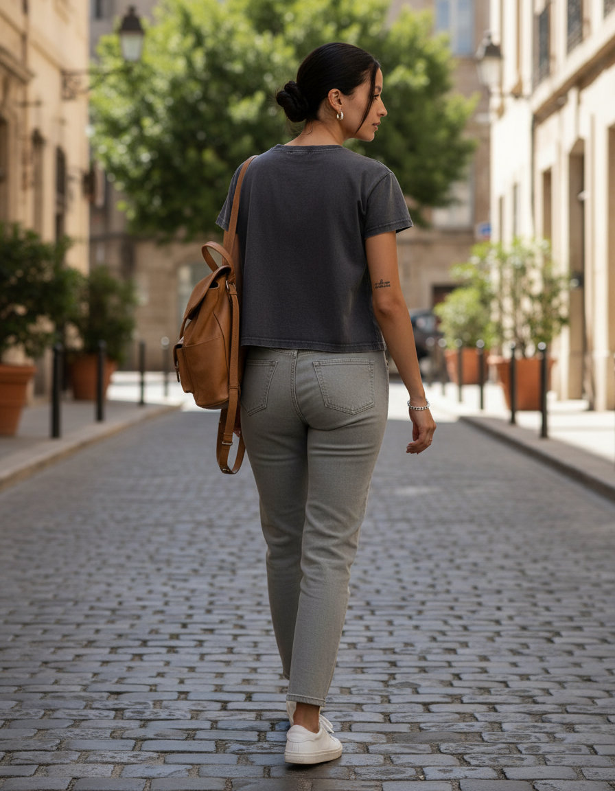 Γυναικείο Vintage Cropped Tee Build Your Brand BY305 Magnet