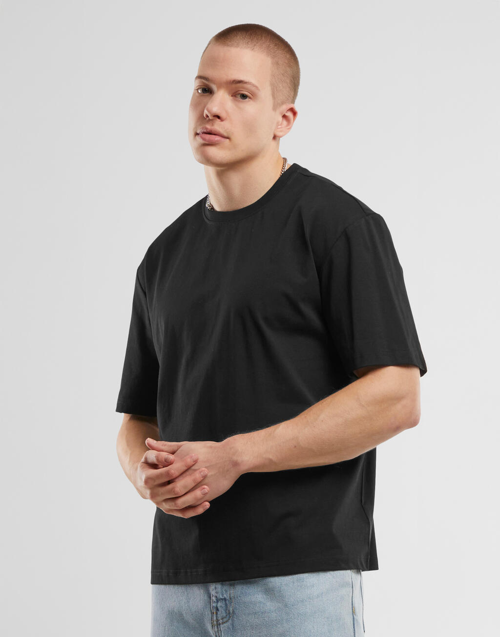 Ανδρικό Oversize T-Shirt BY364 Build Your Brand Sorona Loose Fit Black
