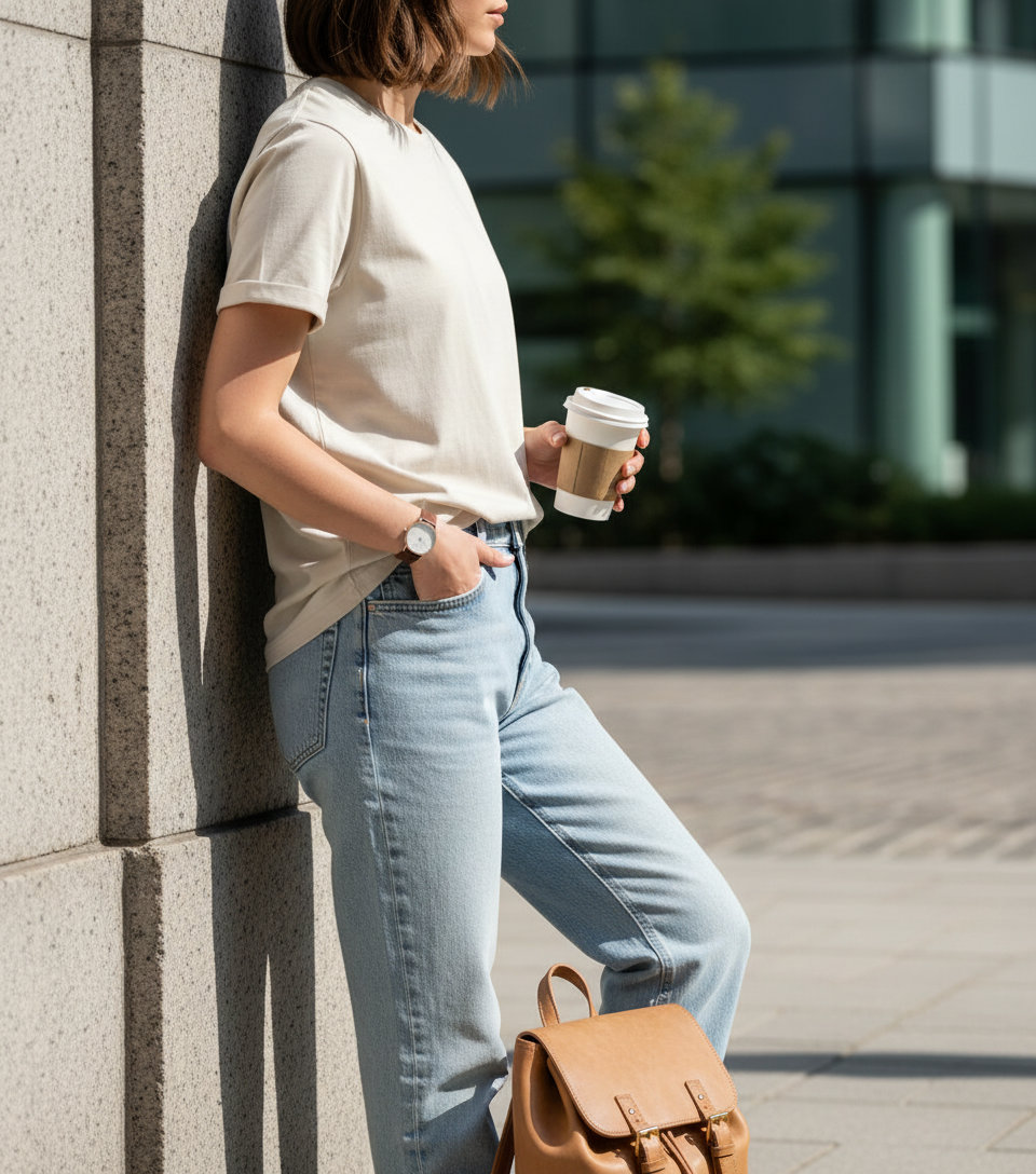 T-Shirt 1150 Tee Jays Luxury Organic Cotton Ecru ανδρικά Basic T-Shirts Simple Wear Μπλουζάκια κοντομάνικα