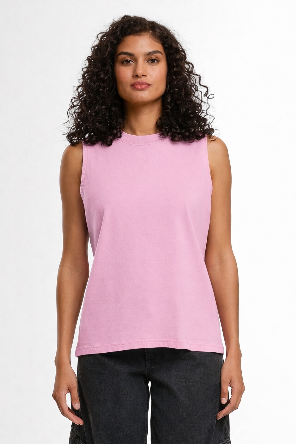 Γυναικείο Vintage Washed Sleeveless Tee Build Your Brand BY429 Cool Pink