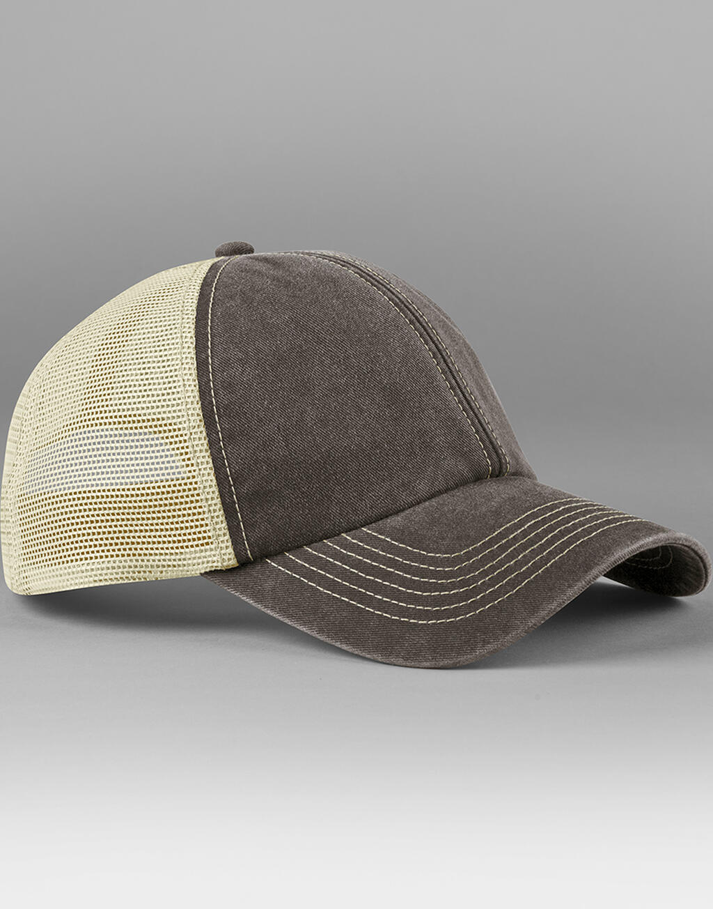 Καπέλο Trucker 6 Panel B672 Beechfield Vintage Vintage Brown/Stone