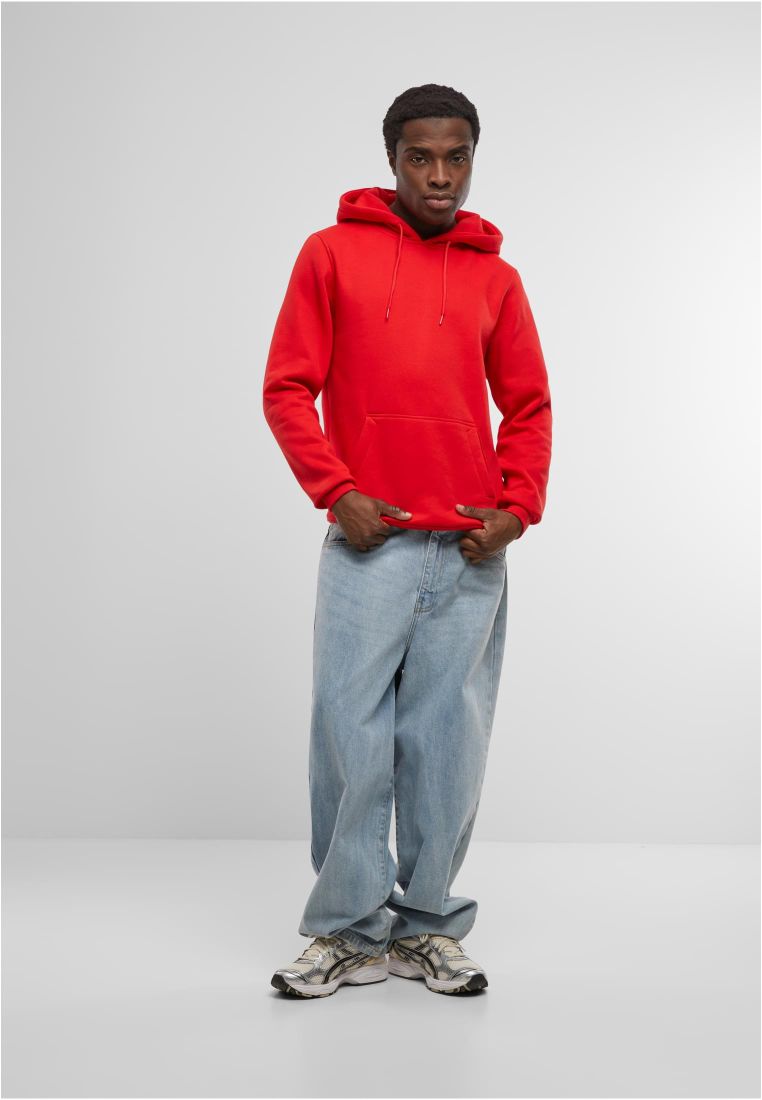 Φούτερ με Κουκούλα Heavy Hoody By011 Build Your Brand City Red ανδρικά Simple Wear