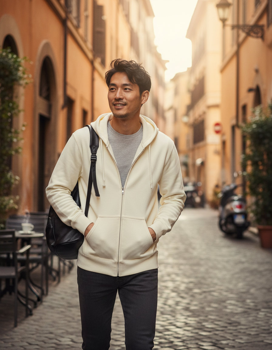 Ζακέτα Φούτερ με Κουκούλα Sf600 Gildan Softstyle Midweight Full Zip Hoodie Off White ανδρικά Simple Wear