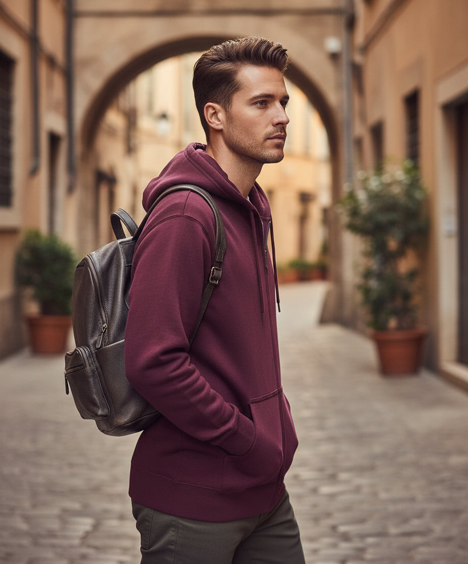 Ζακέτα Φούτερ με Κουκούλα Sf600 Gildan Softstyle Midweight Full Zip Hoodie Maroon ανδρικά Simple Wear