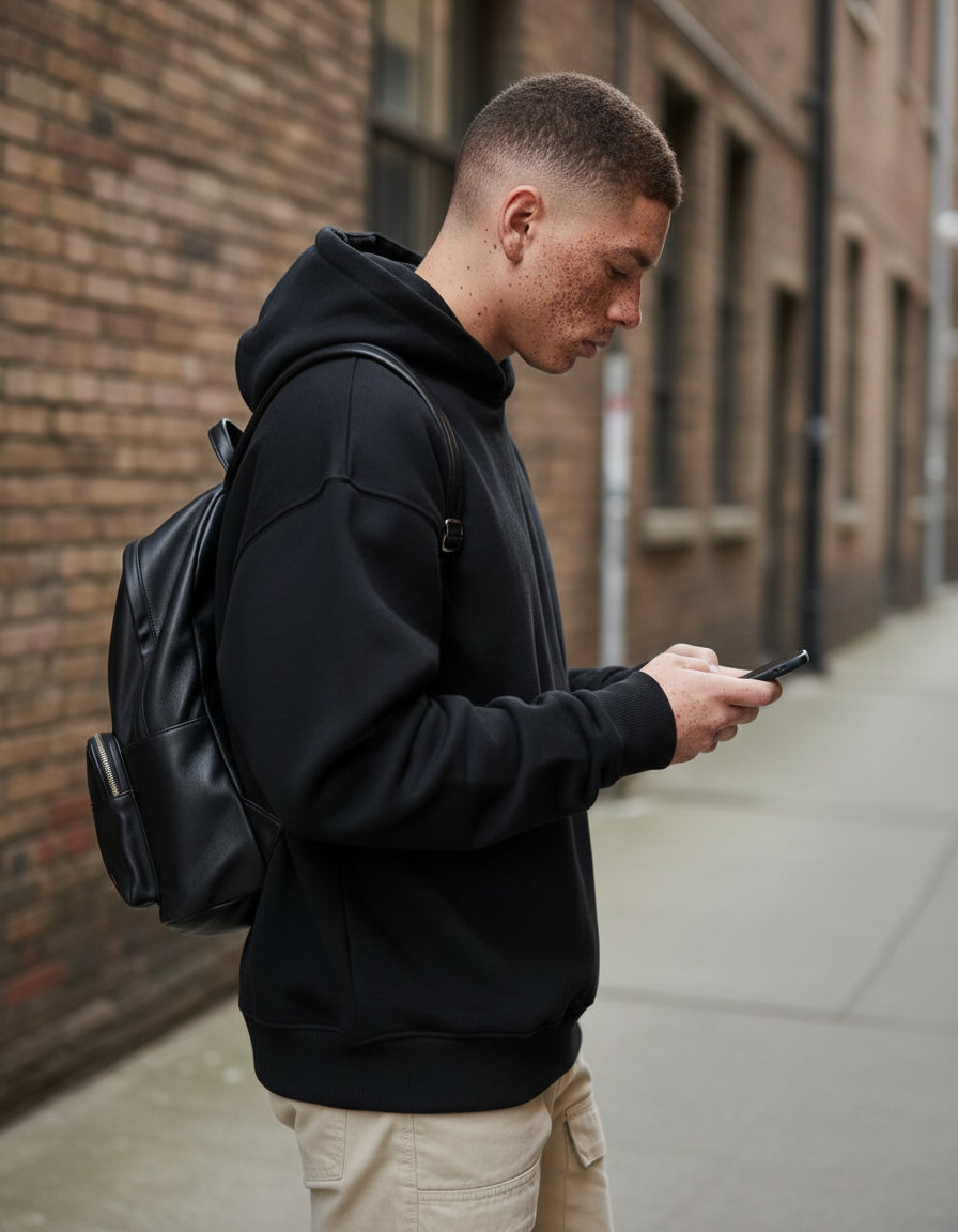 Φούτερ Hoody By268 Build Your Brand Ultra Heavy Oversized Black ανδρικά Simple Wear